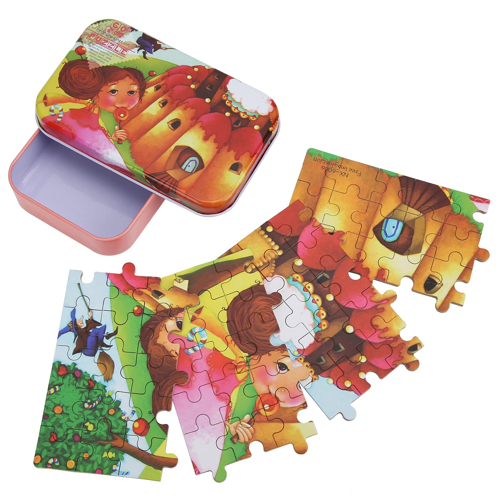GLOGLOW 60pcs Kids Jigsaw Puzzle - Educational Toy for Preschool Girls | Play & Learn Activity