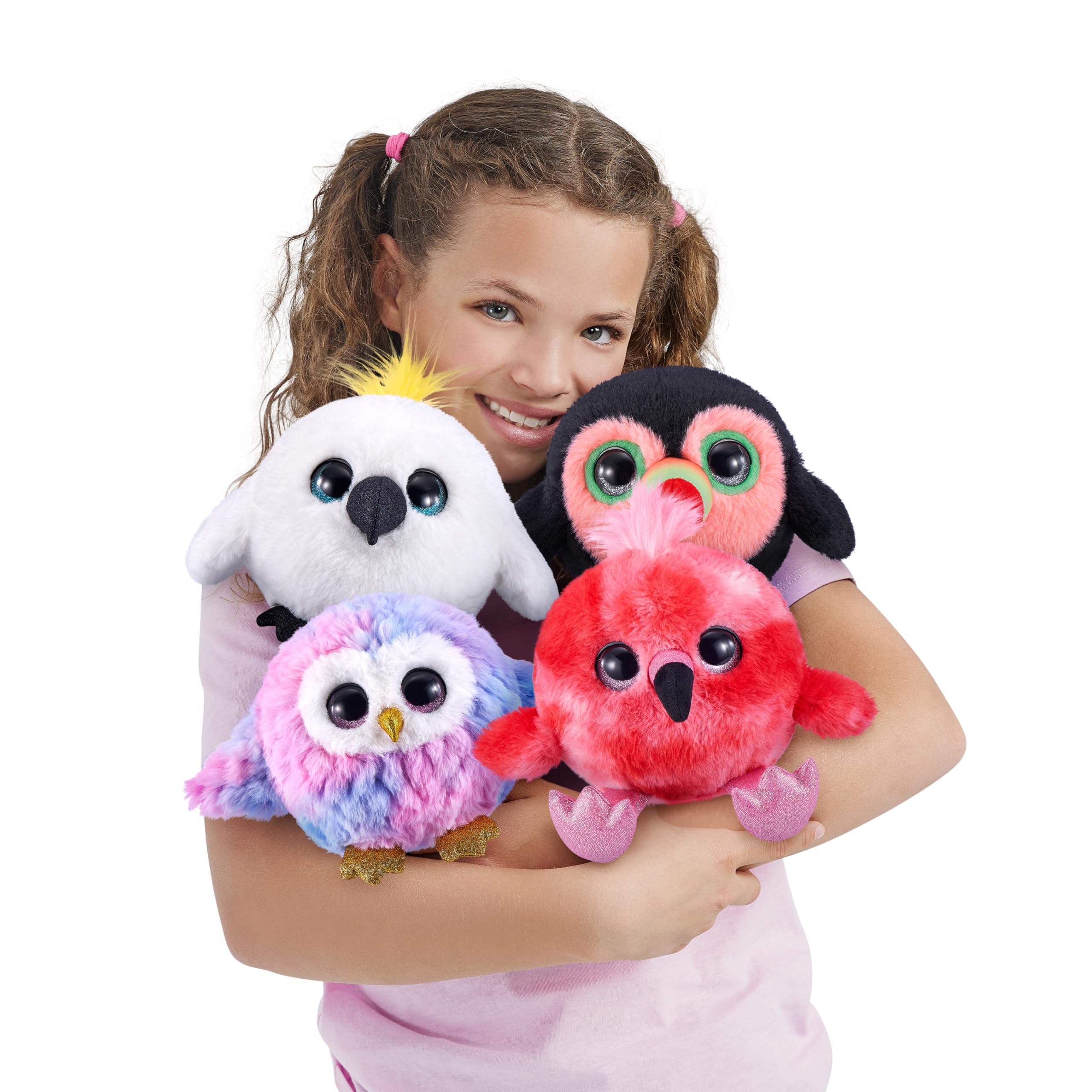 ZURU Pets Alive Chirpy Birds Flamingo - Interactive Electronic Talking Pet Toy with Giant Surprise Egg, Stickers, Comb & Fluffy Clay - Cute Animal Plush Gift for Girls - Perfect for Playtime, Birthday Gifts & Collectible Fun