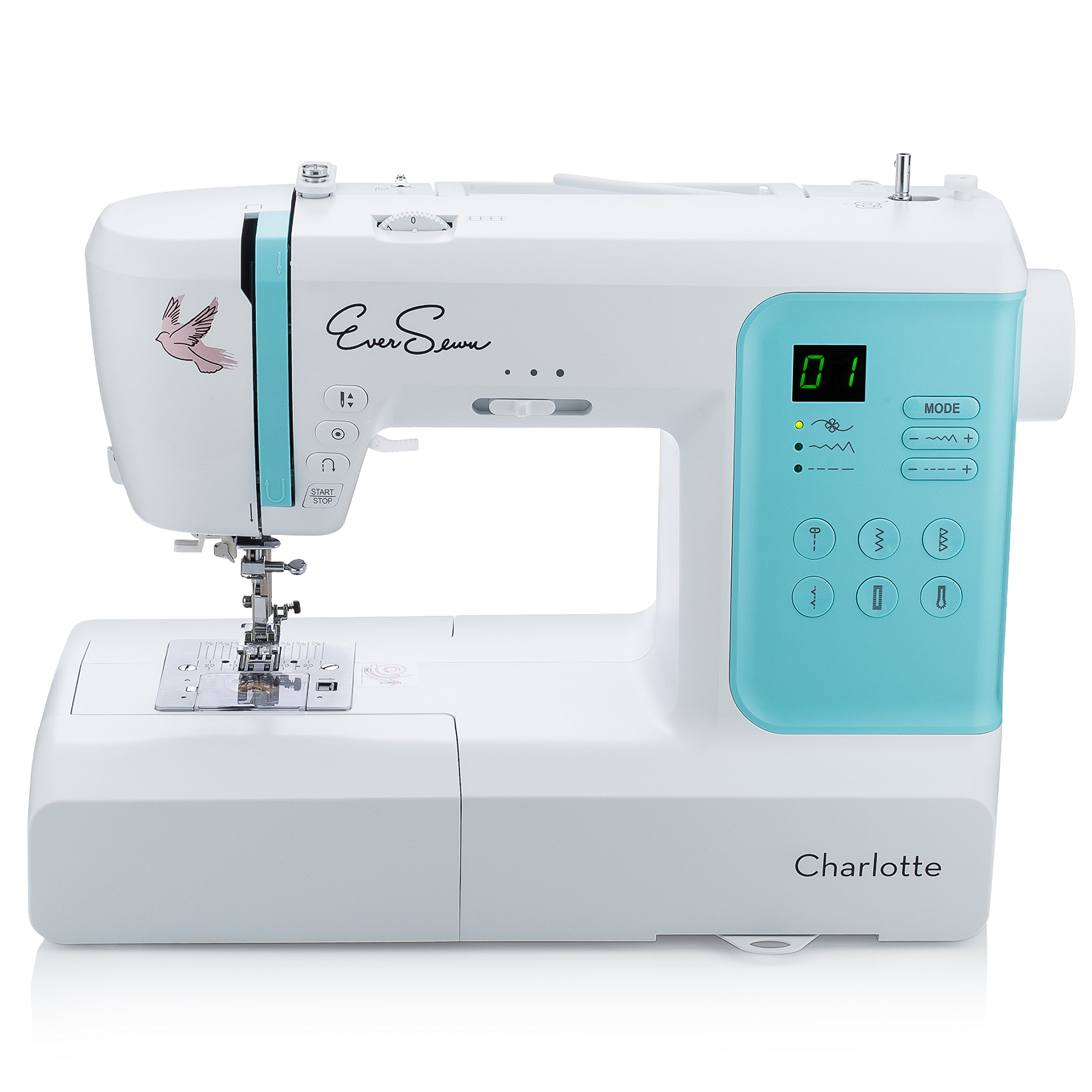 EverSewn Charlotte 80-Stitch Computerized Sewing Machine - Professional Quilting & Free Motion Features for Beginners to Experts - Perfect for Home DIY, Dressmaking & Quilting Projects