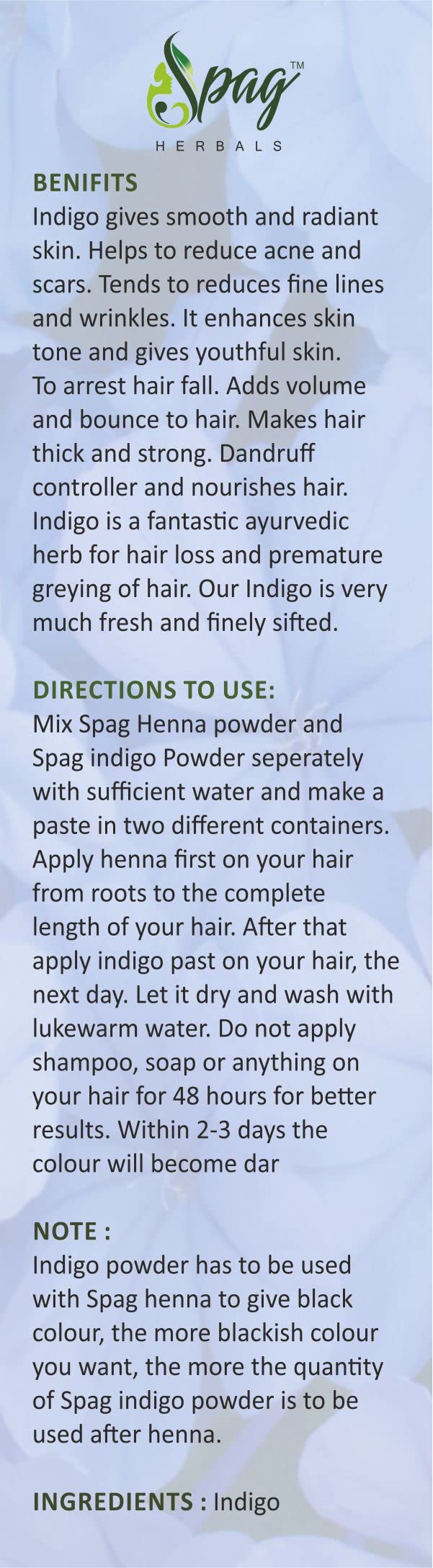 Premium Organic Indigo Powder for Natural Hair Care & Strength - 250g | Chemical-Free Herbal Hair Dye & Gray Coverage | Perfect for DIY Hair Masks, Henna Blends & Ayurvedic Treatments