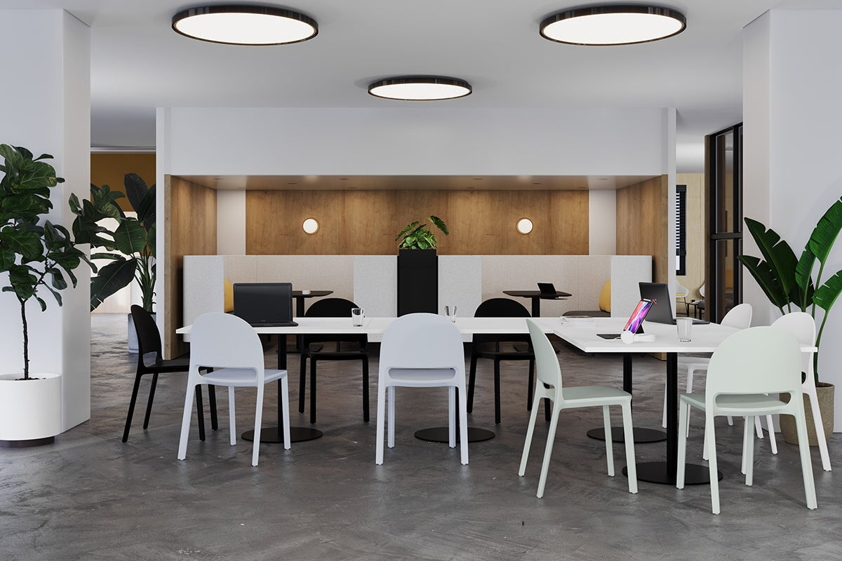 Modern Mona Stacking Chair with Durable PP Seat & Back - Lightweight, Space-Saving Stackable Chairs for Home, Office, Cafes & Events
