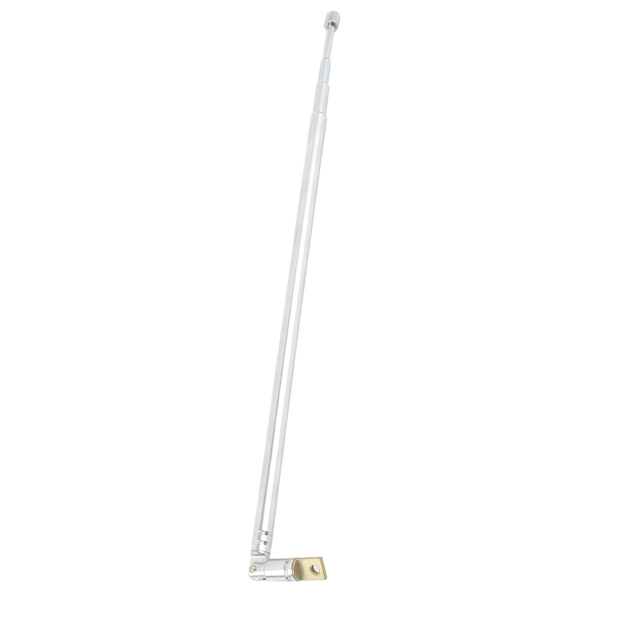 uxcell 62.5cm Adjustable Telescopic FM AM Radio Antenna - 4-Section Stainless Steel TV Aerial Replacement for VCD, Remote Control & Portable Radios | Perfect for Home, Office, Travel & Emergency Use