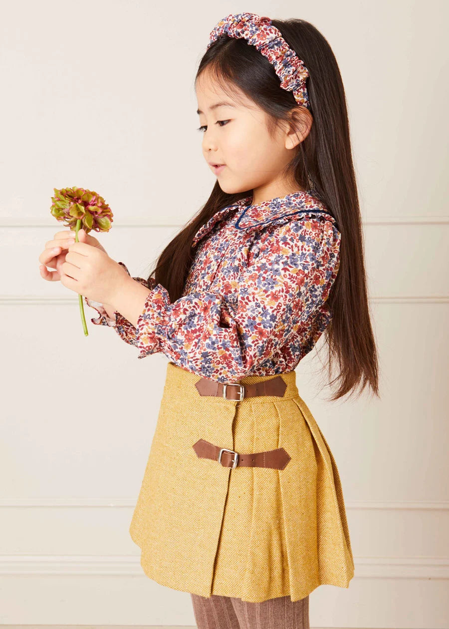 Beatrice Floral Blouse and Skirt Set for Baby Girls - Cute Floral Print Outfit for Photoshoots, Parties & Special Occasions