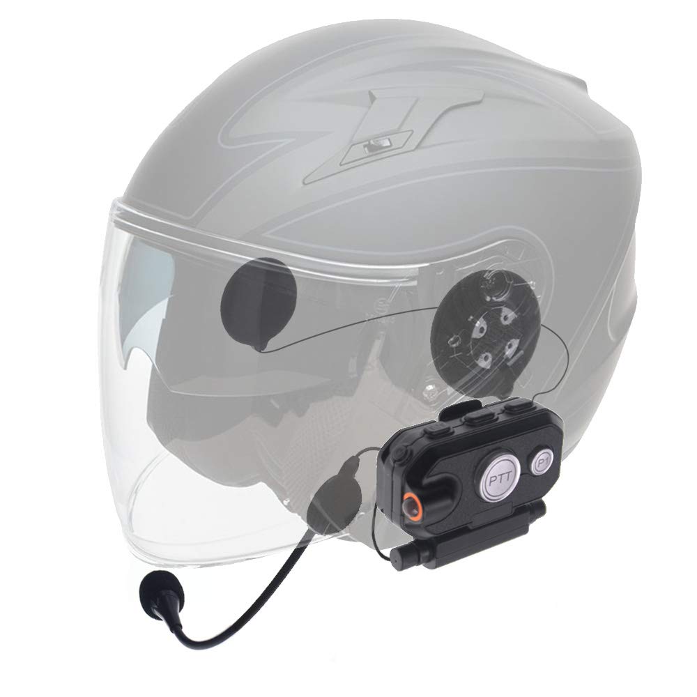 ANYSECU HB880 Hands-Free Bluetooth PTT Headset - Motorcycle Helmet Communication System for UV-5R, TH-UV8000D, UV-82, UV-5RE Two Way Radios - Perfect for Riding, Construction & Outdoor Adventures
