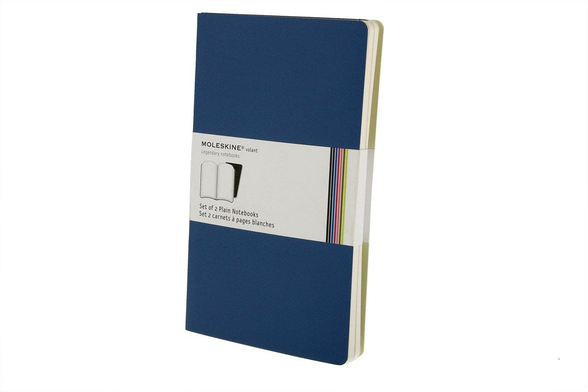 Premium Moleskine Volant Plain Notebook Set of 2 - Large Size (5