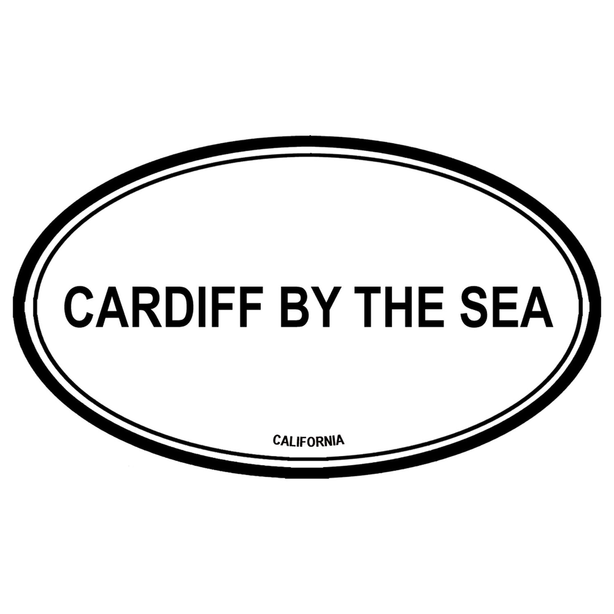 Cardiff by The Sea Oval Sticker - Waterproof Vinyl Decal for Cars, Laptops, Windows | Perfect for Bumpers, Travel Mugs & DIY Projects