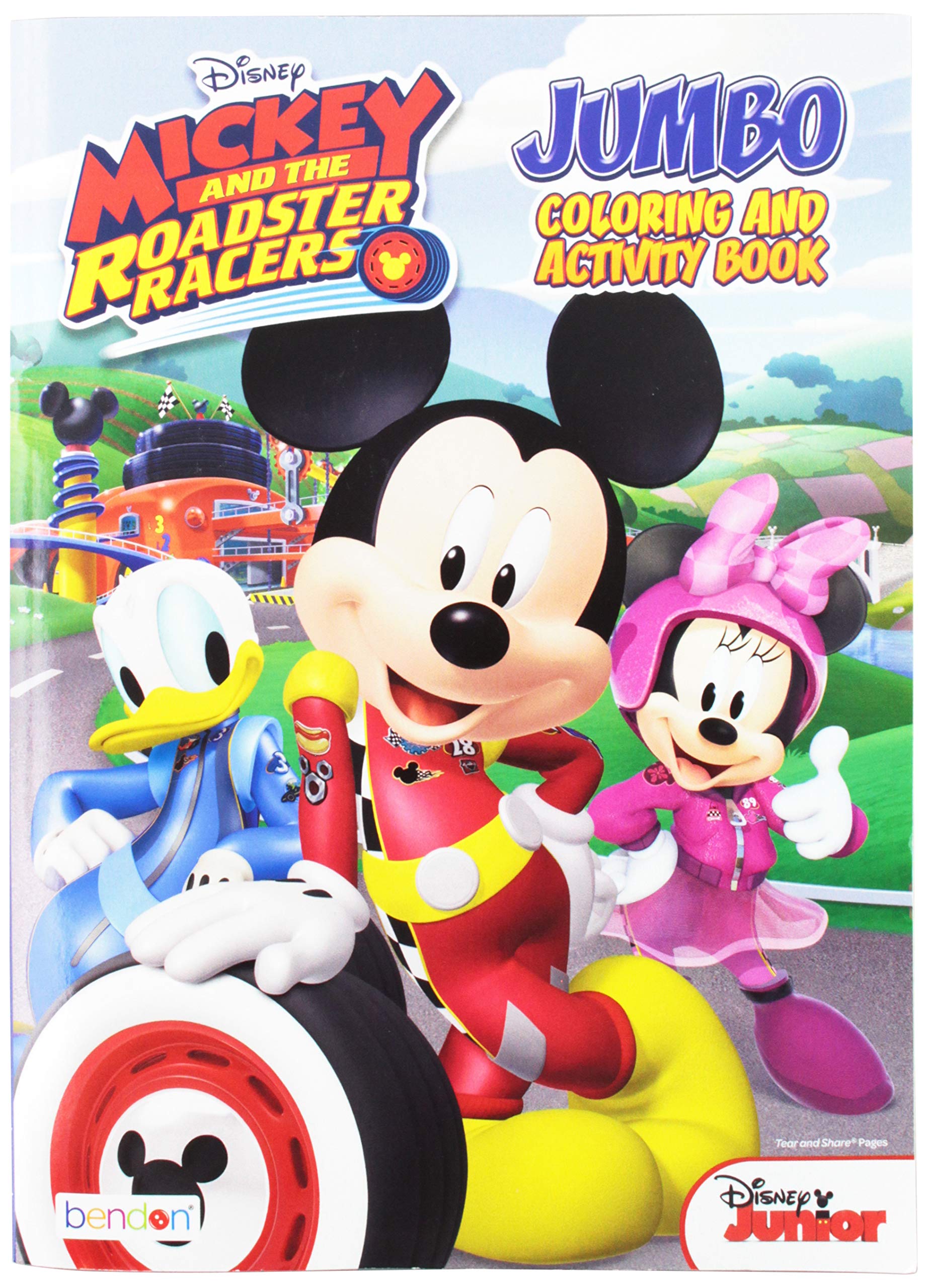 Disney Mickey Mouse & Roadster Racers Jumbo Coloring Book for Kids - 100+ Fun Pages, Large Size 11x14 Inches | Perfect for Birthday Gifts, Travel Activities & Creative Playtime