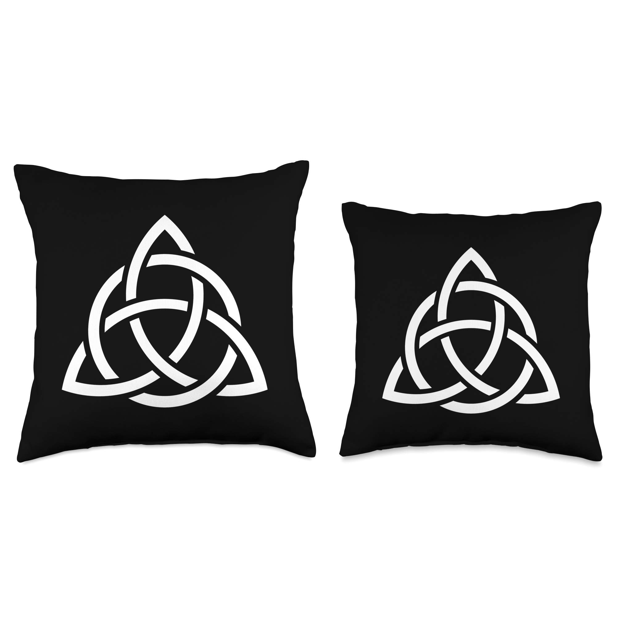 Celtic Triquetra Symbol Throw Pillow - Irish Knot Home Decor Gift for St. Patrick's Day, Housewarming, or Living Room Accent
