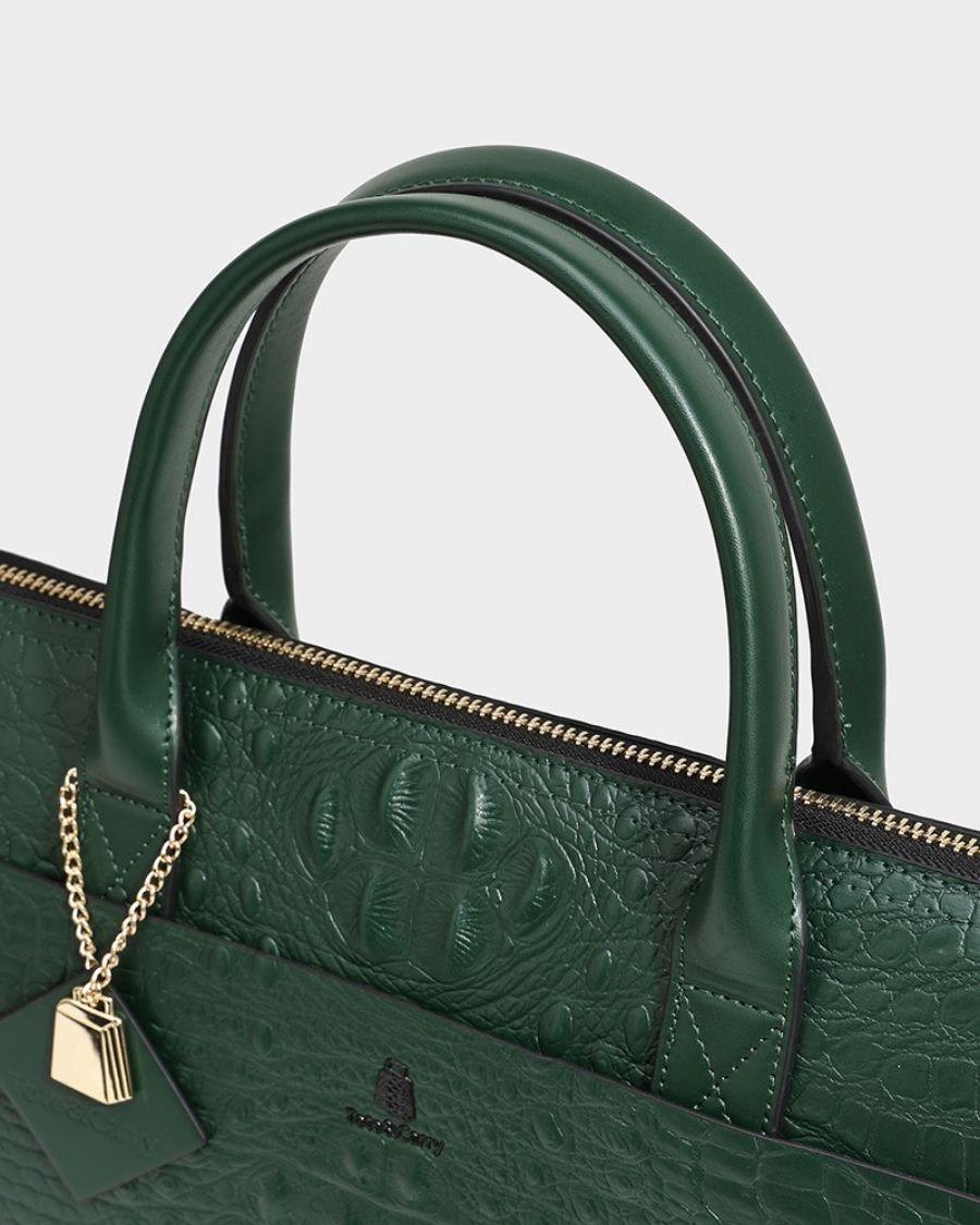 Premium Apollo 2 Laptop Bag - Emerald Green Water-Resistant Business Backpack for 15.6