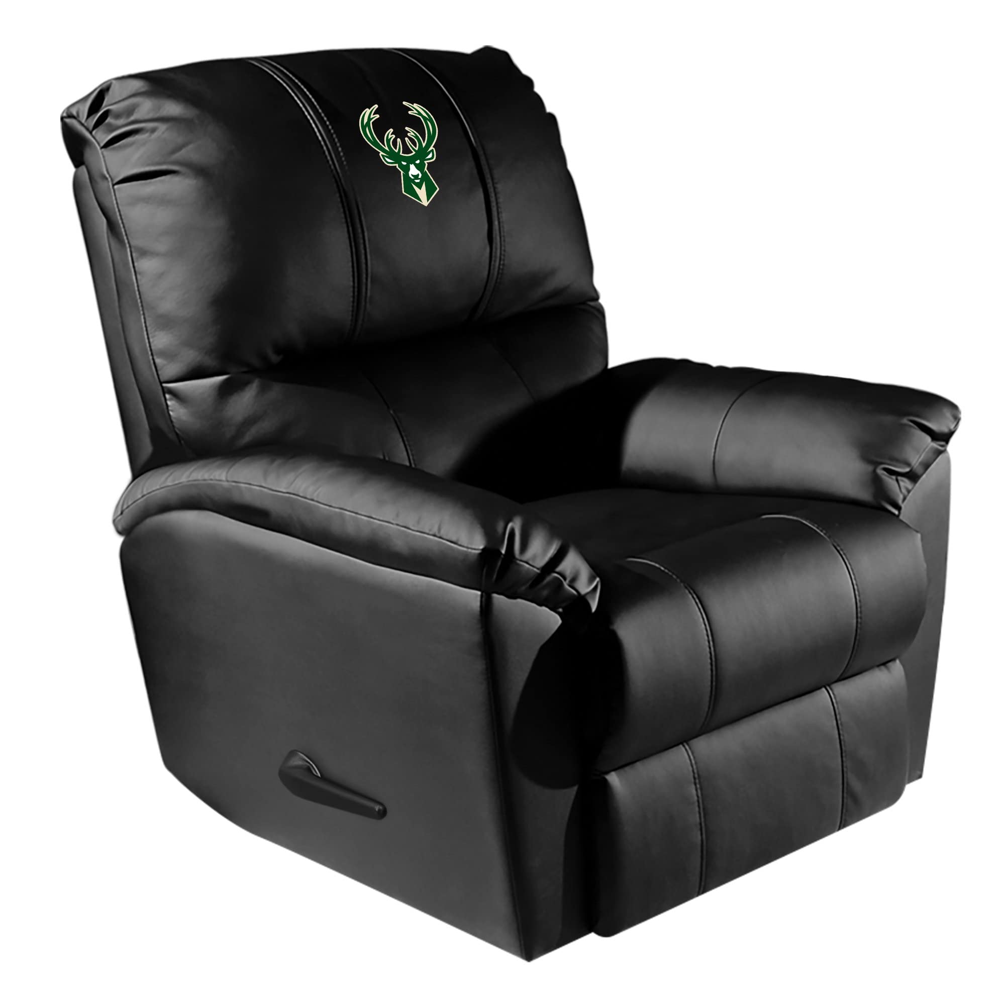 Milwaukee Bucks Logo Dreamseat Freedom Rocker Recliner - Comfortable Rocking Chair for Living Room, Game Room & Man Cave - Perfect for Watching Sports & Relaxing