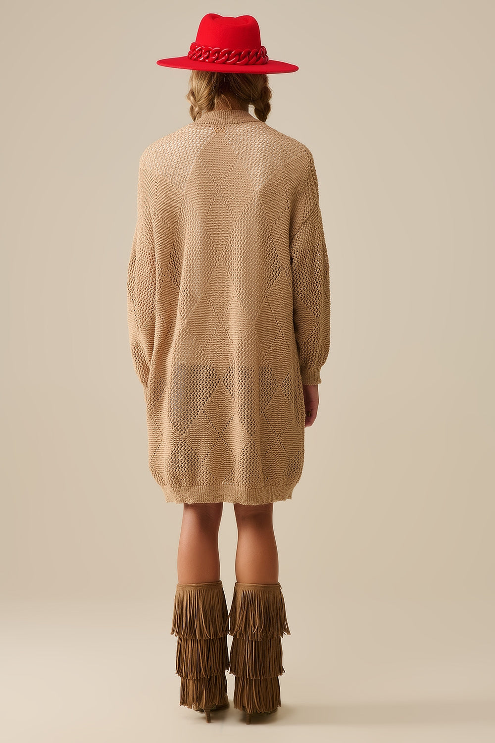 Elegant Camel Crochet Pattern Draped Cardigan - Perfect for Fall Layering, Cozy Evenings & Boho Chic Outfits