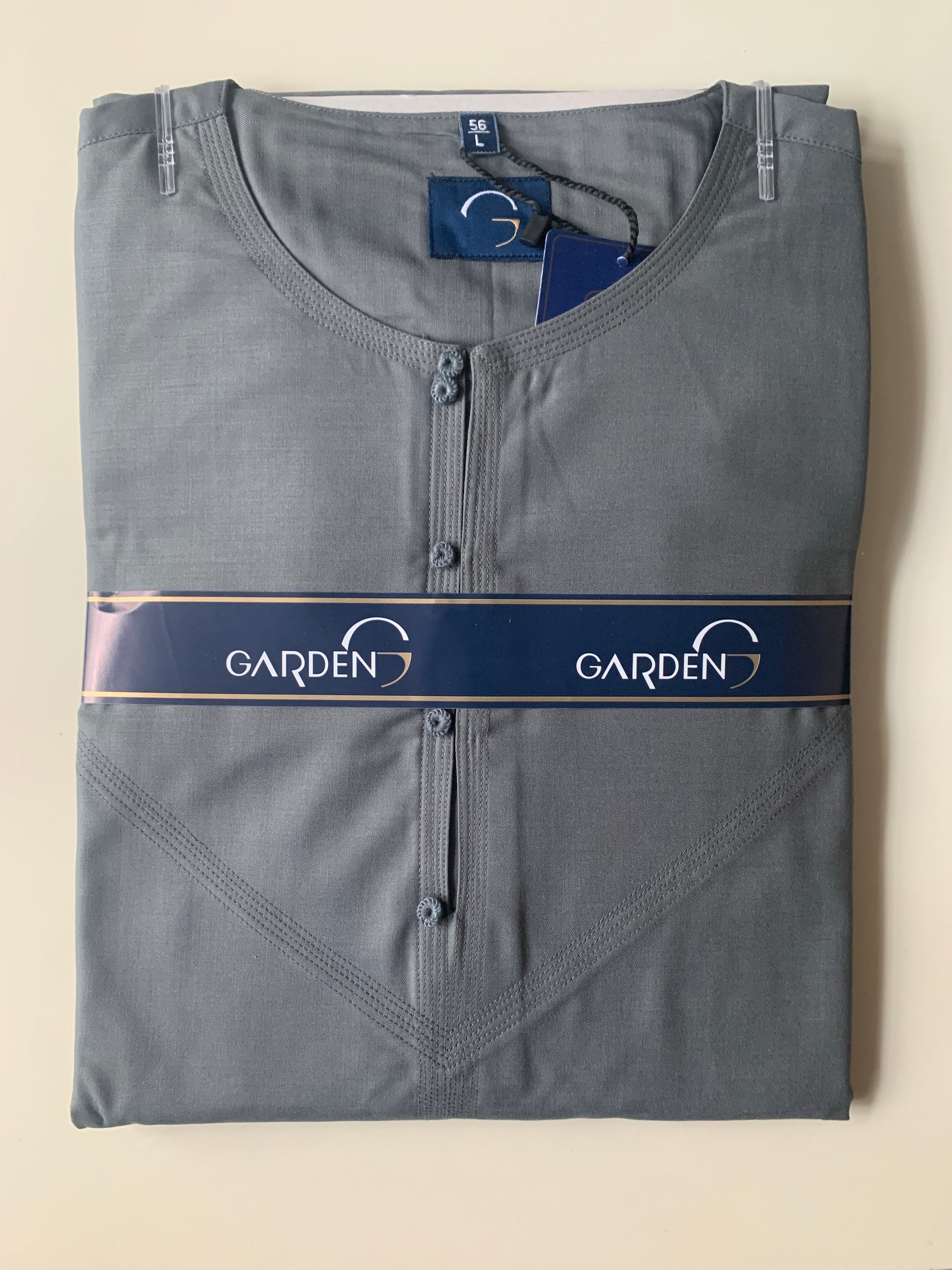 Premium Cotton Grey Thobe for Men - Traditional Islamic Jubbah for Prayer, Eid & Special Occasions