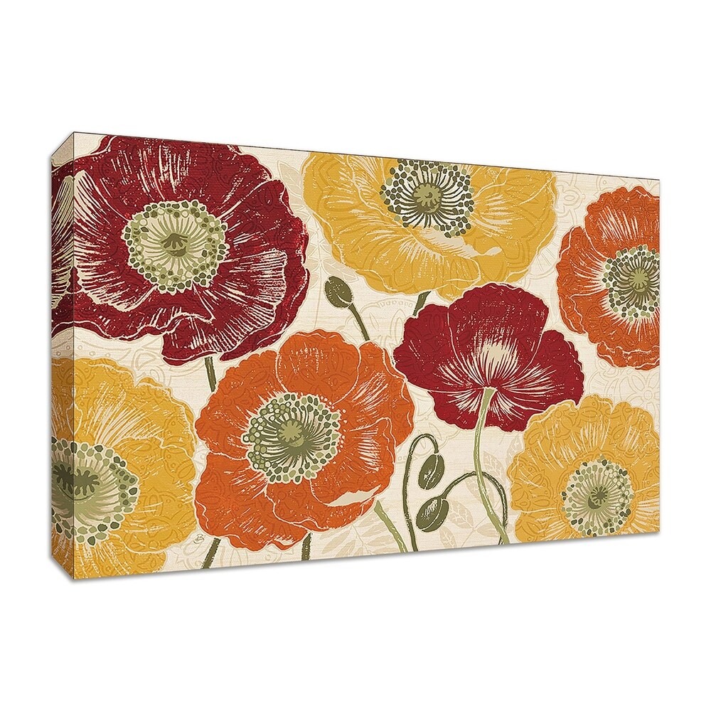 Fine Art Giclee Print 'A Poppy's Touch I Spice' by Daphne Brissonnet - Gallery Wrapped Canvas for Home & Office Decor - Perfect for Living Room, Bedroom or Art Studio