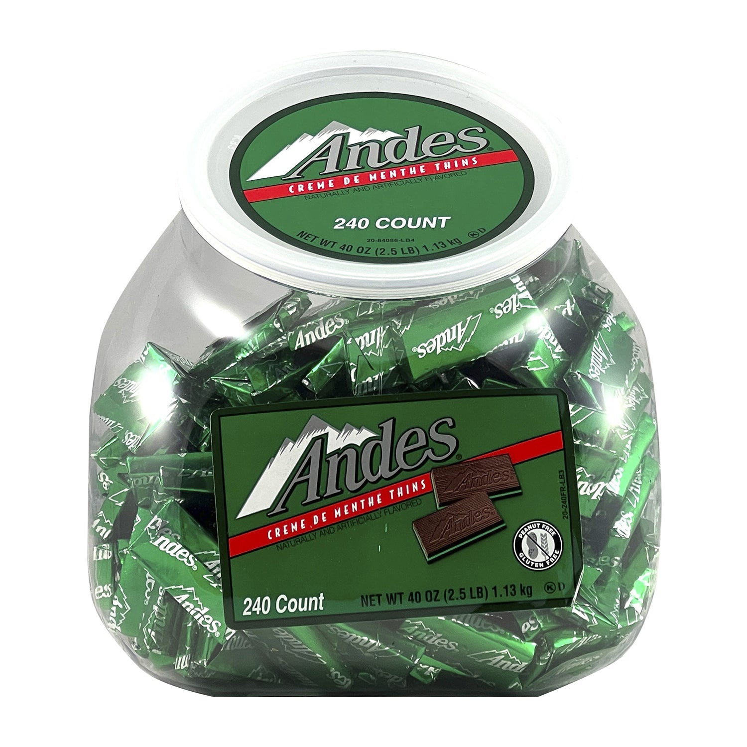 Andes Creme De Menthe Thins Chocolate Mints - 240 Count Bulk Candy Tub - Perfect for Parties, Office Treats & Holiday Gifting