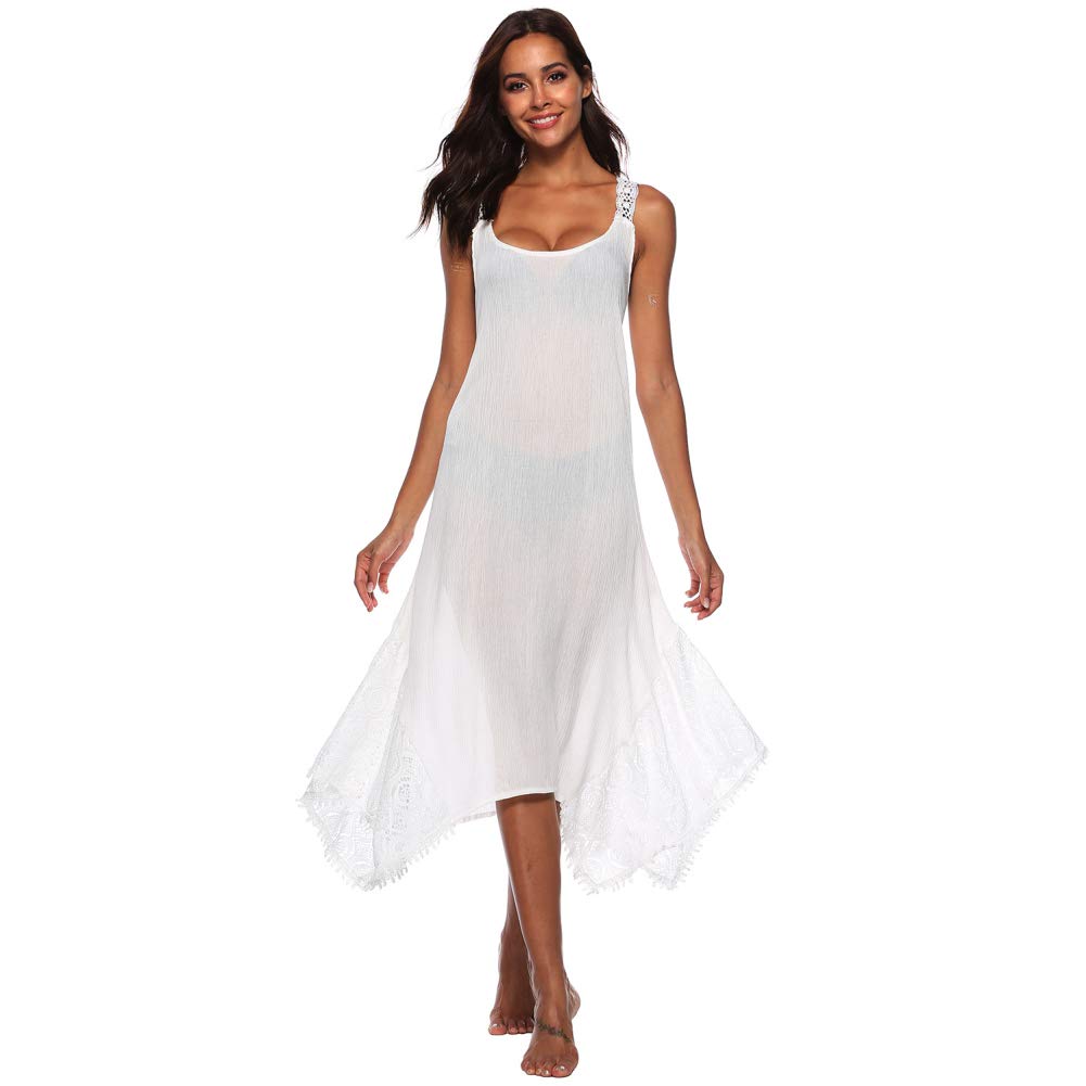 Sexy Low-Cut Midi Dress for Women - Sleeveless Backless Lace-Up Design with Irregular Hem - Plus Size Summer Party Dress for Date Night & Beach Vacation