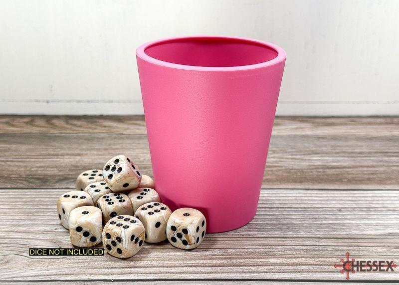 Flexible Dice Cup Pink - Portable & Durable for Board Games, Casino Nights & Party Fun