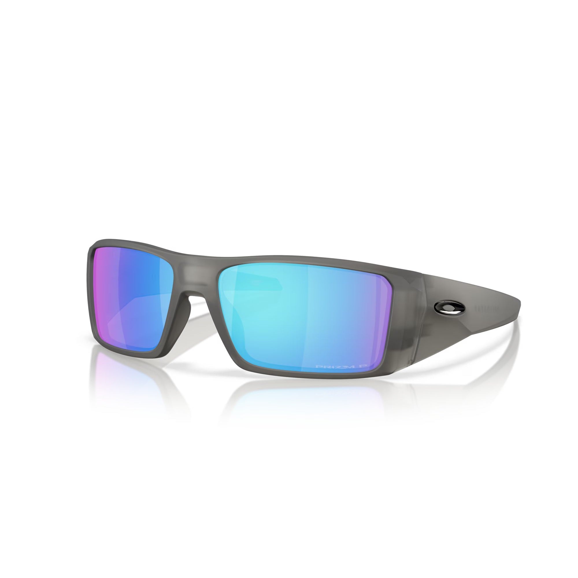 Oakley Heliostat Sunglasses - Matte Grey Smoke Lens - UV Protection & Polarized - Perfect for Running, Cycling & Outdoor Sports