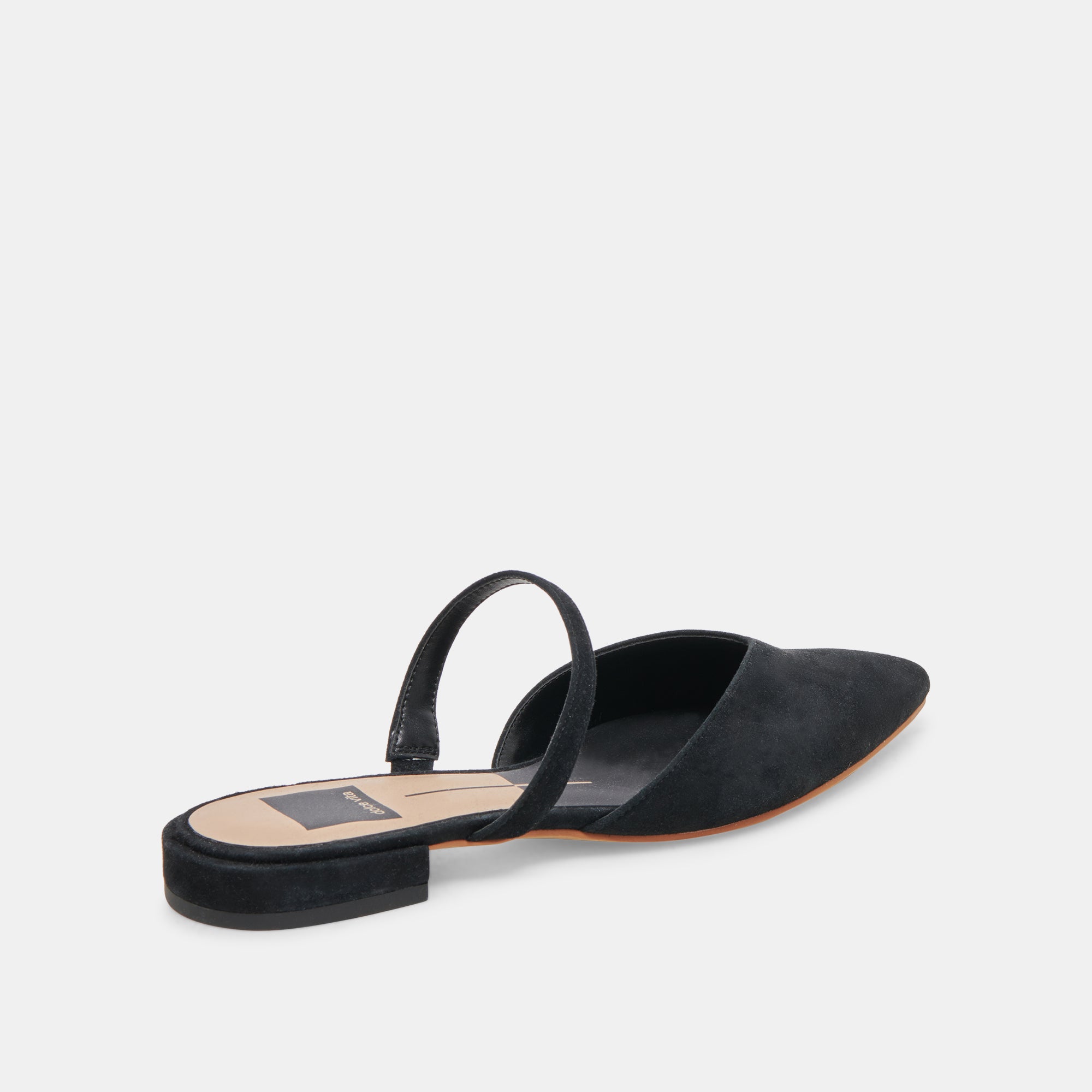 KANIKA Women's Wide Width Suede Ballet Flats - Comfortable Onyx Black Slip-On Shoes for Work, Travel & Casual Wear