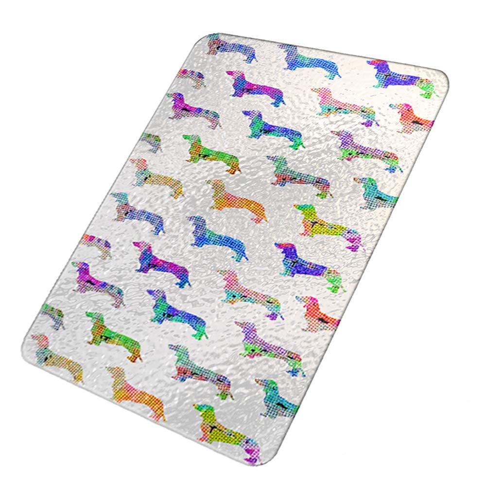 Dachshund Dots Sunshine Glass Cheese Board - Decorative Cutting Board & Heat Resistant Trivet for Kitchen Counter Art | Perfect for Charcuterie, Cheese Platters & Home Decor