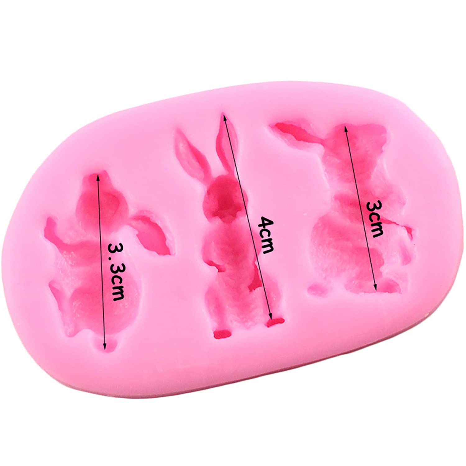 3D Silicone Rabbit Bunny Animal Mold - DIY Fondant, Chocolate, Candy, Soap, Resin Crafts - Perfect for Cupcake Toppers, Lollipops, Ice Cubes & Cake Decorations - Great for Baking, Party Treats & DIY Gift Making