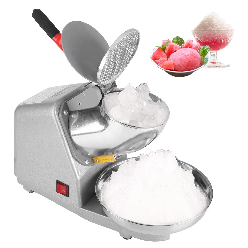 Electric Ice Crusher Machine - Professional Double Blade Shaved Ice Maker for Home & Party (187 lbs/hr) - Perfect for Snow Cones, Cocktails & Summer Gatherings