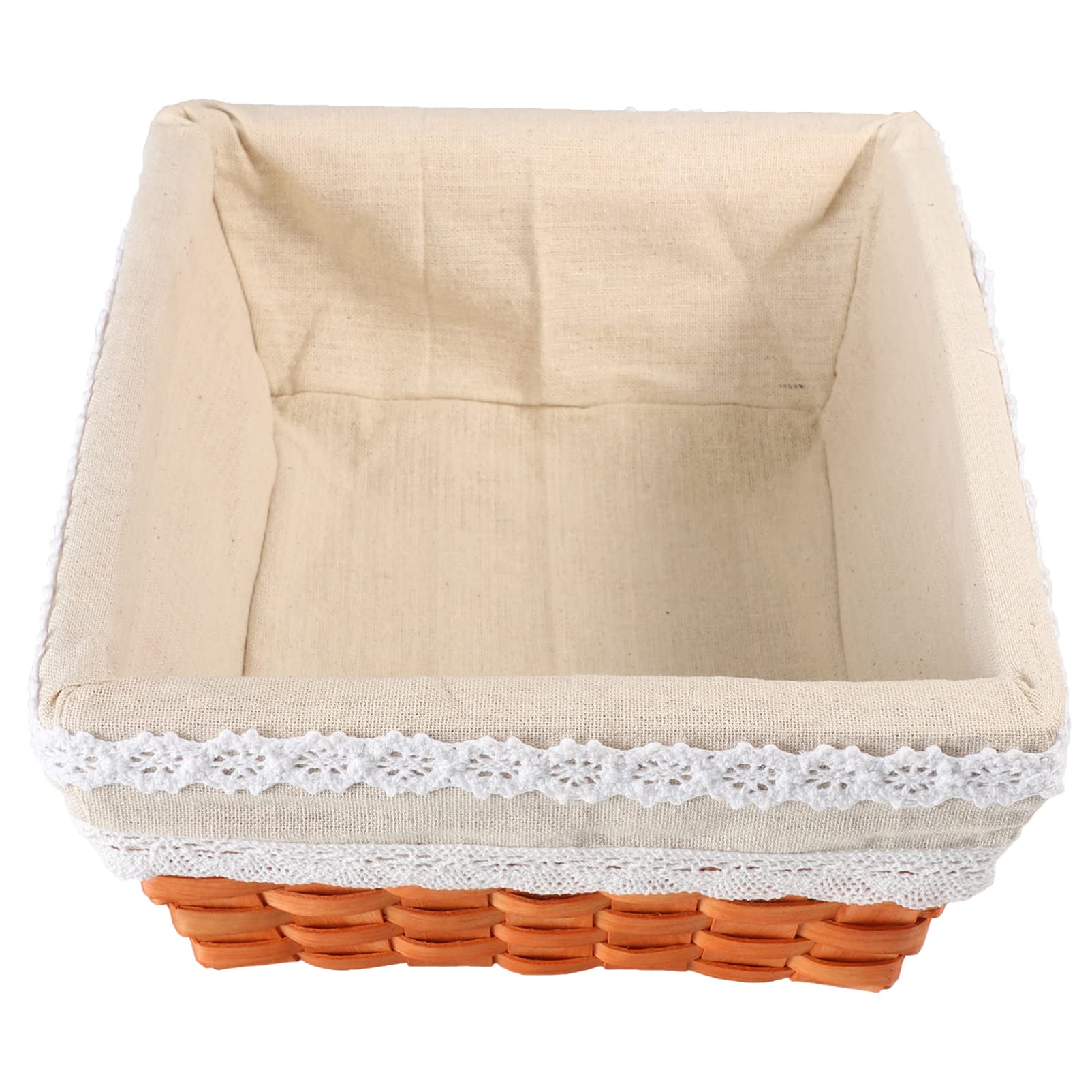 PRETYZOOM Woven Rattan Storage Basket - Hanging Planter, Bread Proofing Bowl, Toilet Tray & Desktop Organizer with Liner | Perfect for Kitchen, Bathroom & Home Decor