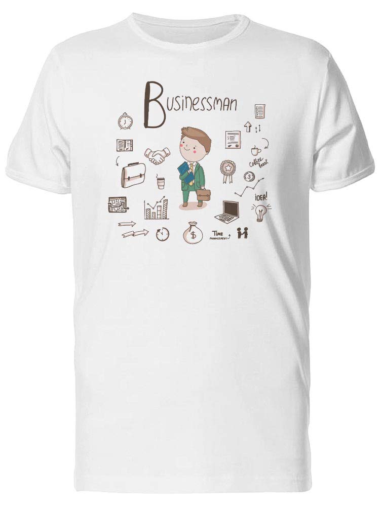 Men's Businessman Doodle Equipment Graphic T-Shirt - Casual Office Wear & Street Style Fashion