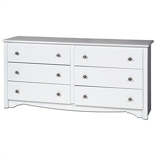 Home Square Monterey 6-Piece Kids Bedroom Set - White Twin Bed with Headboard, 2 Wooden Nightstands, Dresser & Cubby Bench | Perfect for Children's Room Decor & Organization