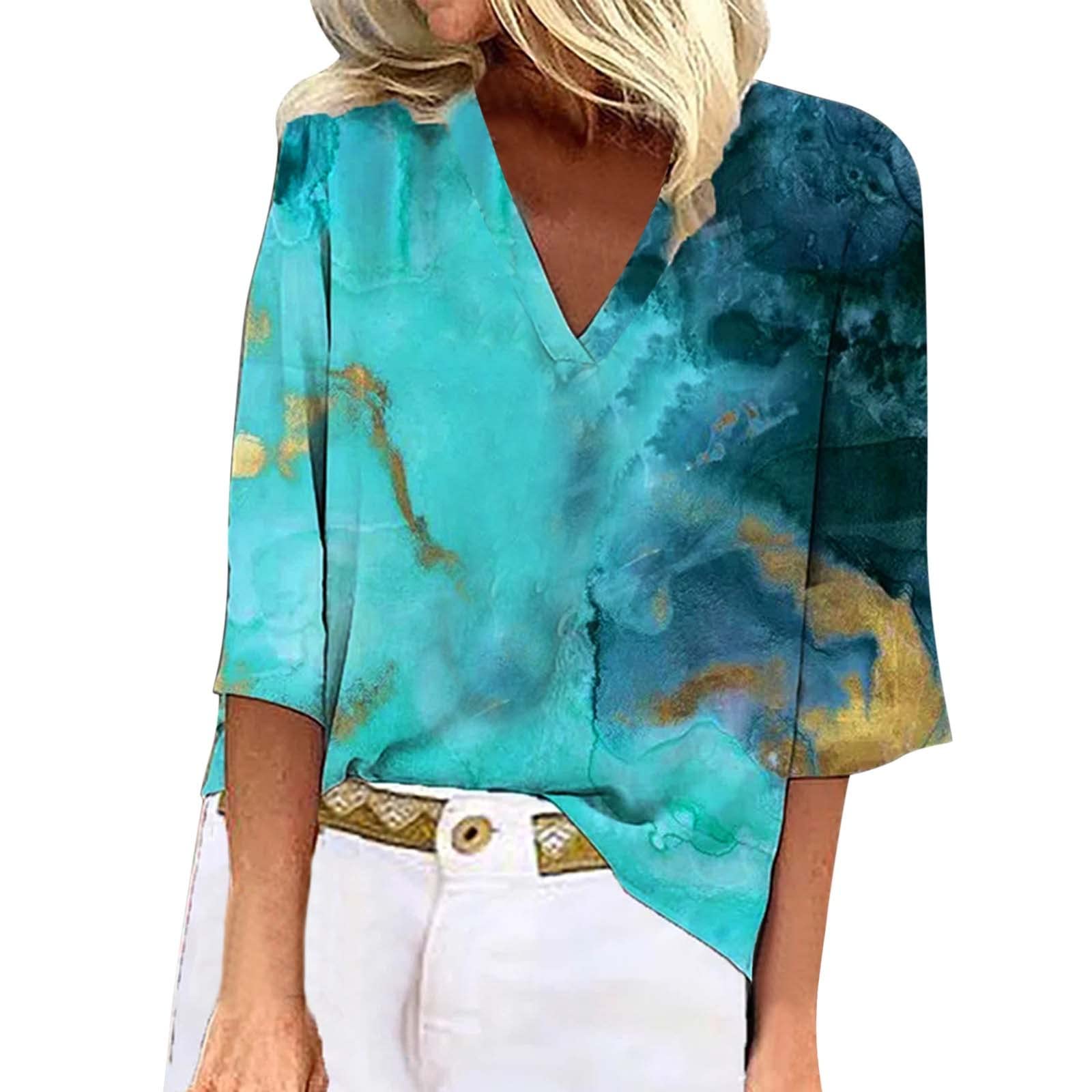 Women's Long Sleeve Tops - Floral Print Button Down Blouse & Tunic Tee Shirts for Fall | Casual Crew Neck Shirts for Everyday Wear, Office & Date Night Outfits