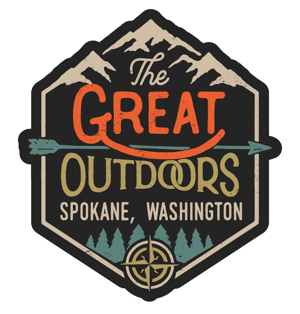 Spokane Washington The Great Outdoors 4-Inch Fridge Magnet - Perfect for Travel Souvenirs, Home Decor & Office Accessories