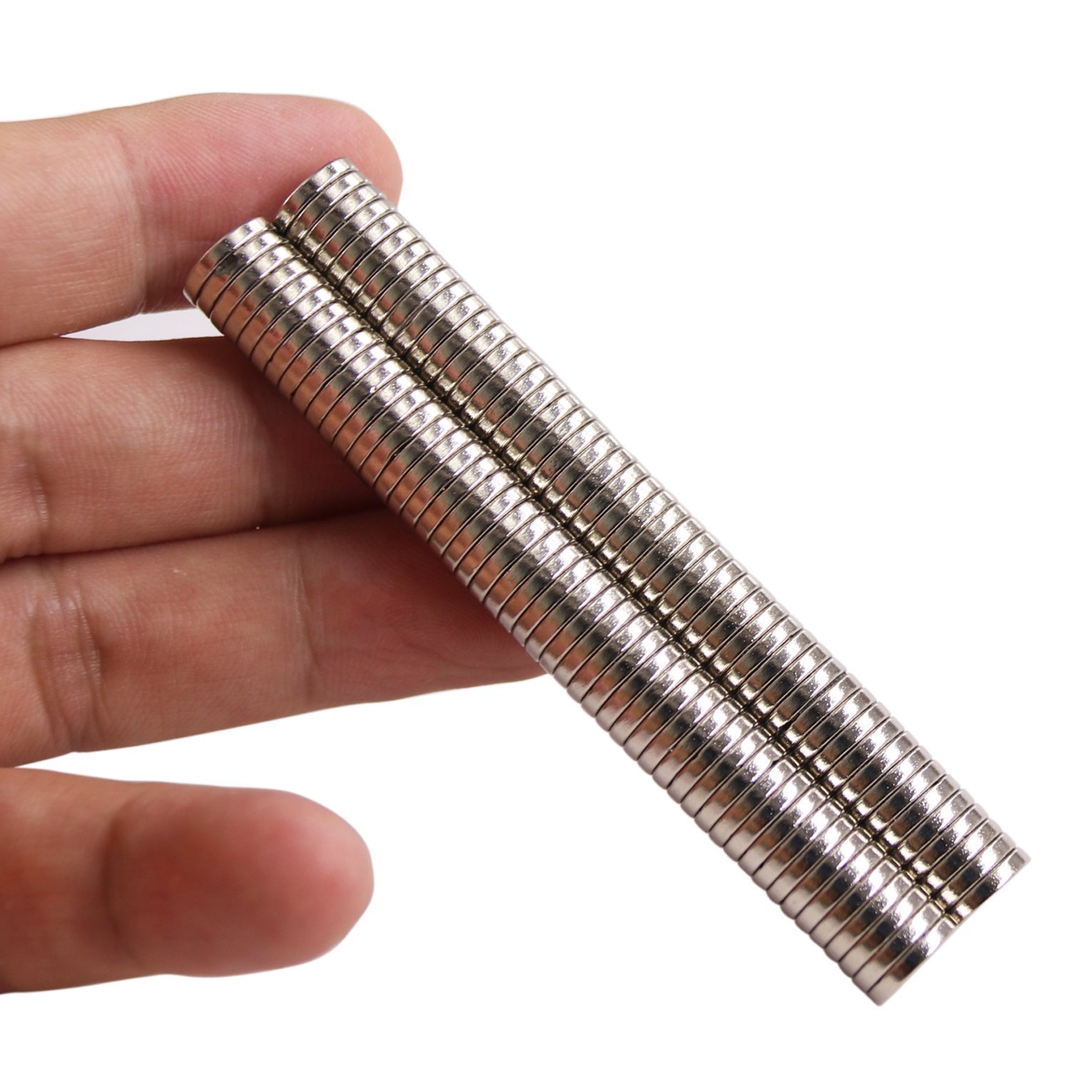 45-Piece 10x2mm Strong Refrigerator Magnets - Multi-Purpose Fridge Magnets for Science Projects, DIY Crafts, Office & Home Organization (Perfect for Whiteboards, Photos, Notes & School Projects)