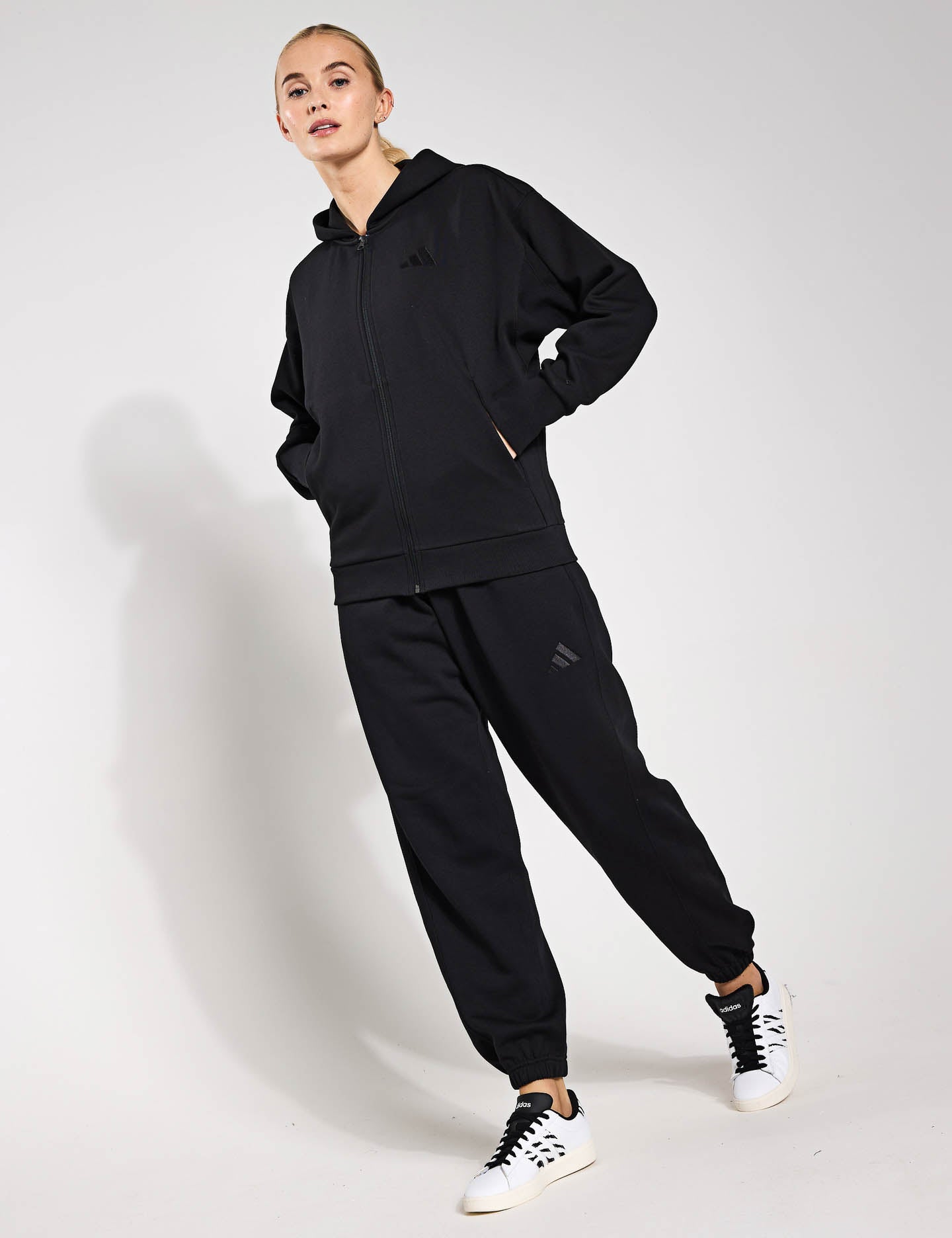 ALL SZN Fleece Loose Joggers for Men & Women - Soft Comfortable Black Sweatpants for Lounge, Workout & Casual Wear