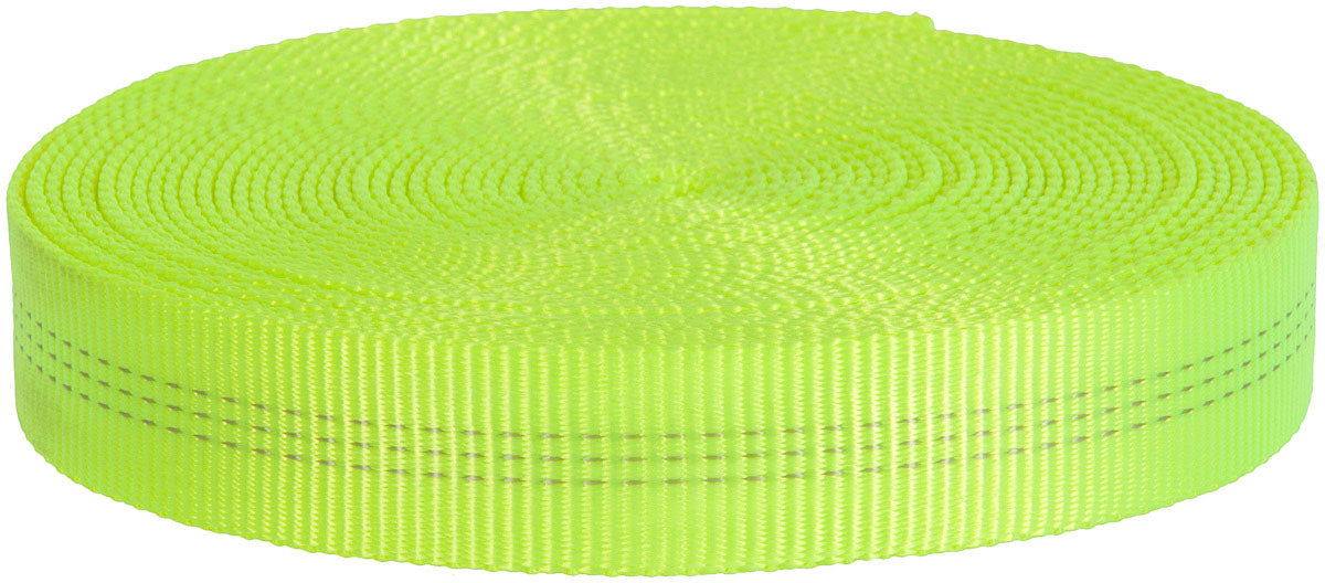 30 Ft Yellow Tubular Nylon Webbing - Heavy Duty Climbing Straps, Gear Loops & Outdoor Equipment (1-Pack) - Perfect for Hiking, Camping, Backpacking & DIY Projects