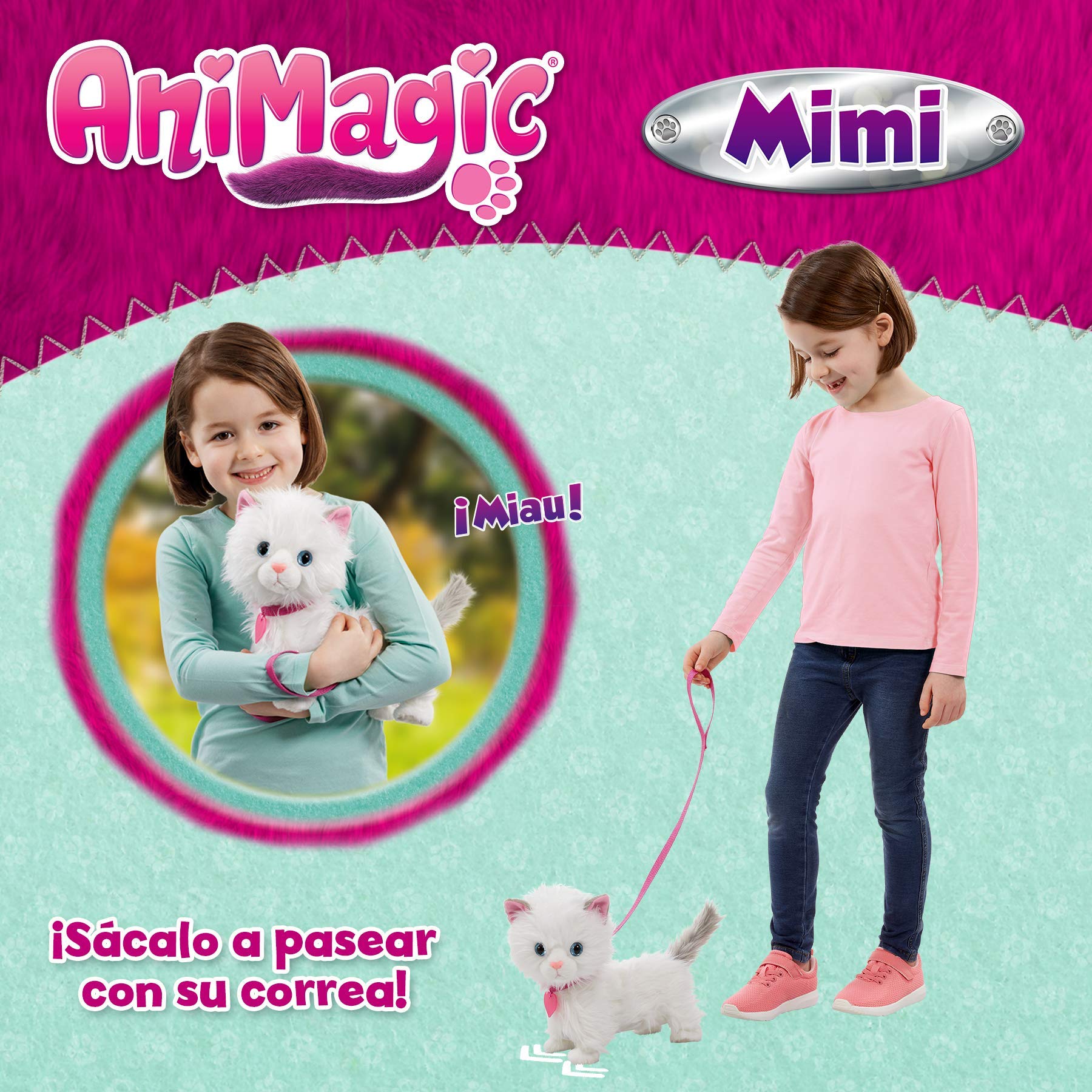 Animagic Goliath Toys 256.576 Chat Mimi Interactive Talking Plush Toy - Multicolor, Fun Gift for Kids Birthday & Playtime Companion