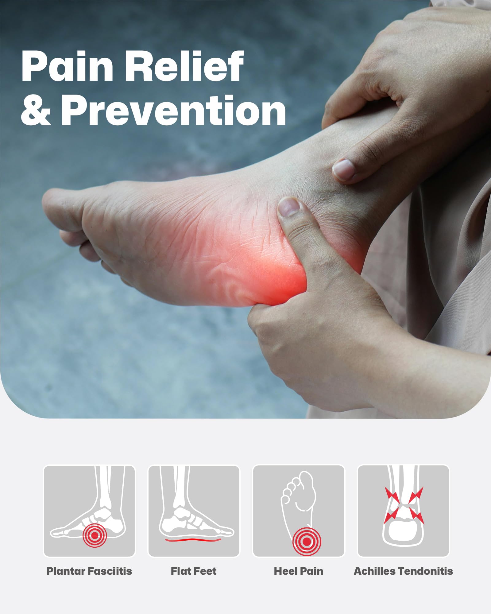 WalkHero Arch Support Insoles for Plantar Fasciitis Relief - Orthotic Shoe Inserts for Foot & Arch Pain - Fits Men's 12-12.5 & Women's 14-14.5 - Perfect for Work Boots, Sneakers & Hiking Shoes | All-Day Comfort for Standing, Walking & Running