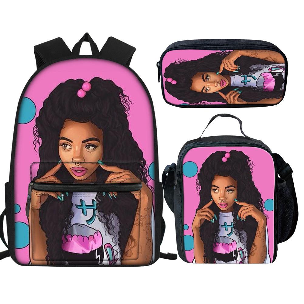 Lovevop Creative Printed Girls Backpack - Stylish Multifunctional School Bag for Teens & Kids - Perfect for School, Travel & Daily Use