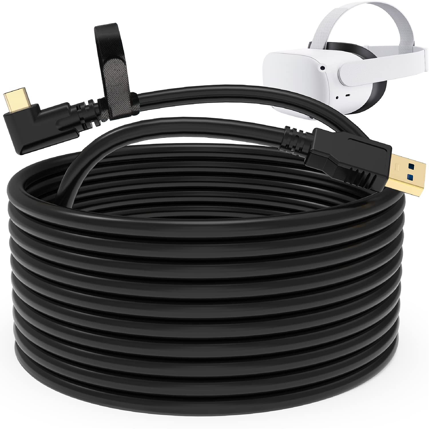 Oculus Quest 2 Link Cable - 10FT USB 3.0 to USB C High-Speed Charging & Data Transfer Cable for VR Headset, Steam VR, PC Connection - Perfect for Gaming, Streaming & Virtual Reality Experiences