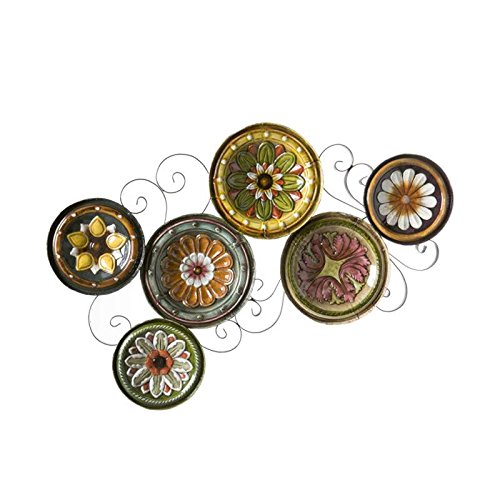 Hand-Painted Italian Metal Wall Sculpture - Glazed Finish for Home & Office Decor | Perfect for Living Room, Bedroom, or Entryway