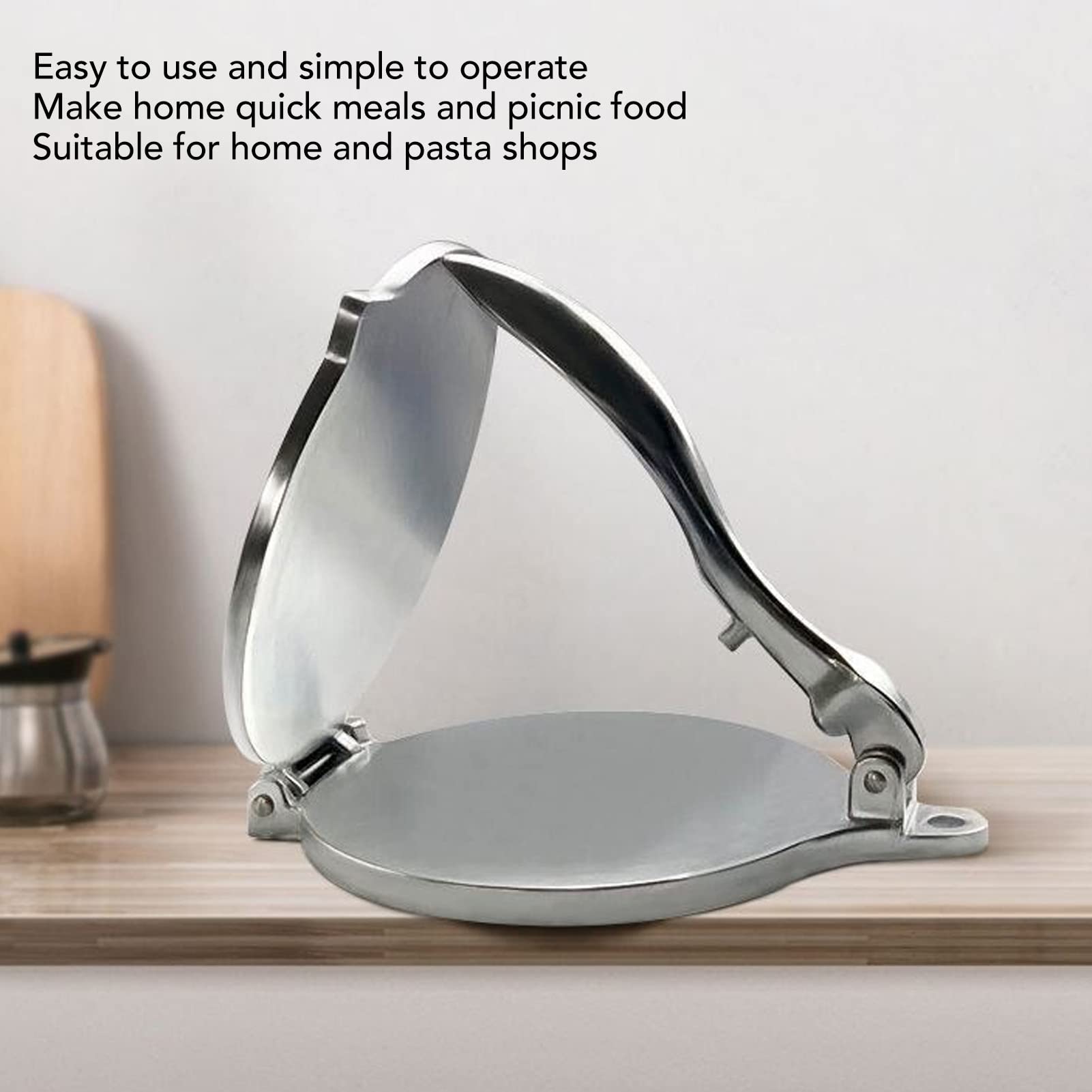 **7.7 Inch Heavy Duty Aluminum Alloy Tortilla Press - Durable Quesadilla Maker, Flour Tortilla Maker & Roti Press for Homemade Tacos, Wraps & Mexican Cuisine**