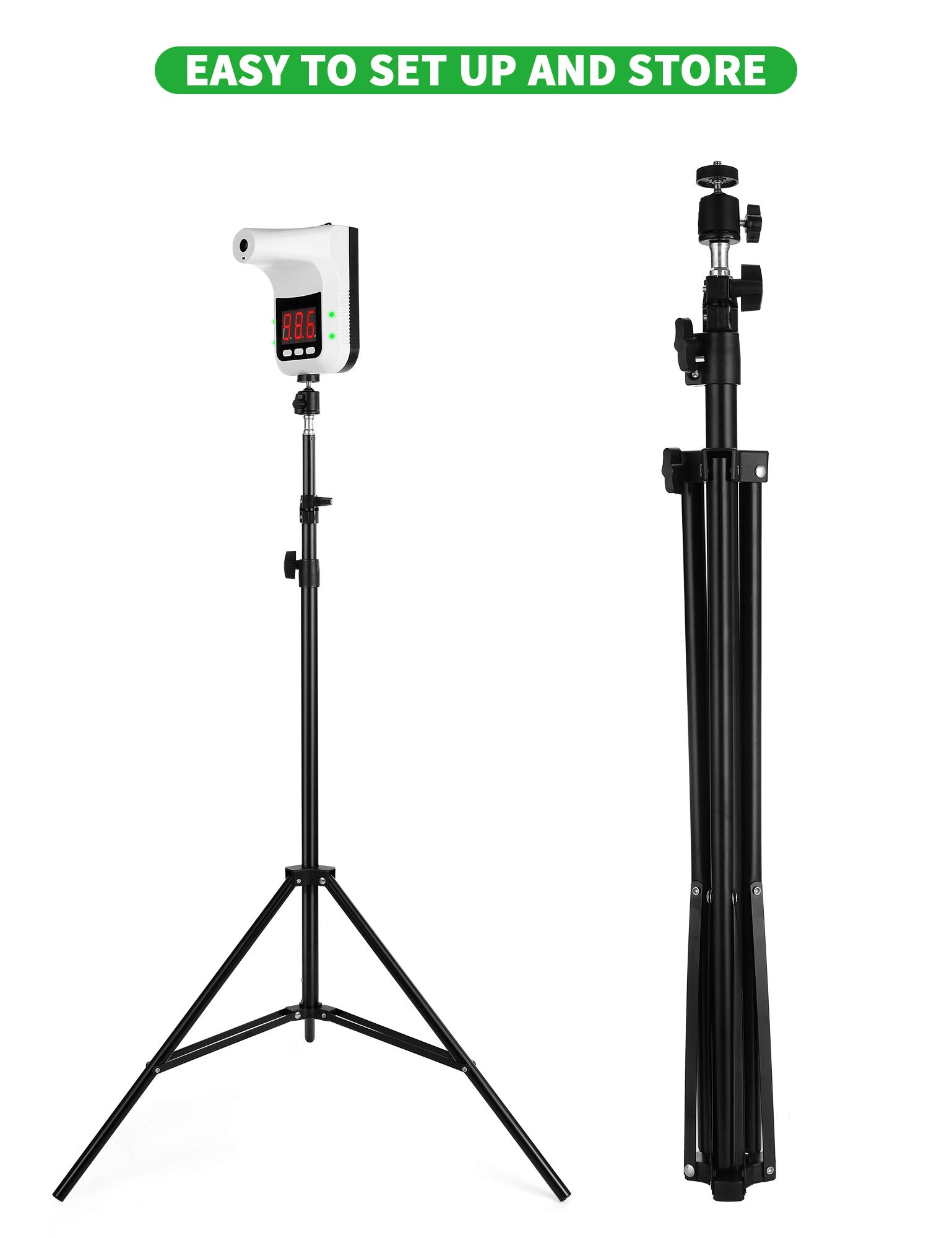 Adjustable Tripod Stand for Infrared Thermometers - Portable Holder for Non-Contact Wall Mounted Thermometer Models K2, K3, K3 Pro & Cameras - Perfect for Medical, Industrial & Home Temperature Measurement