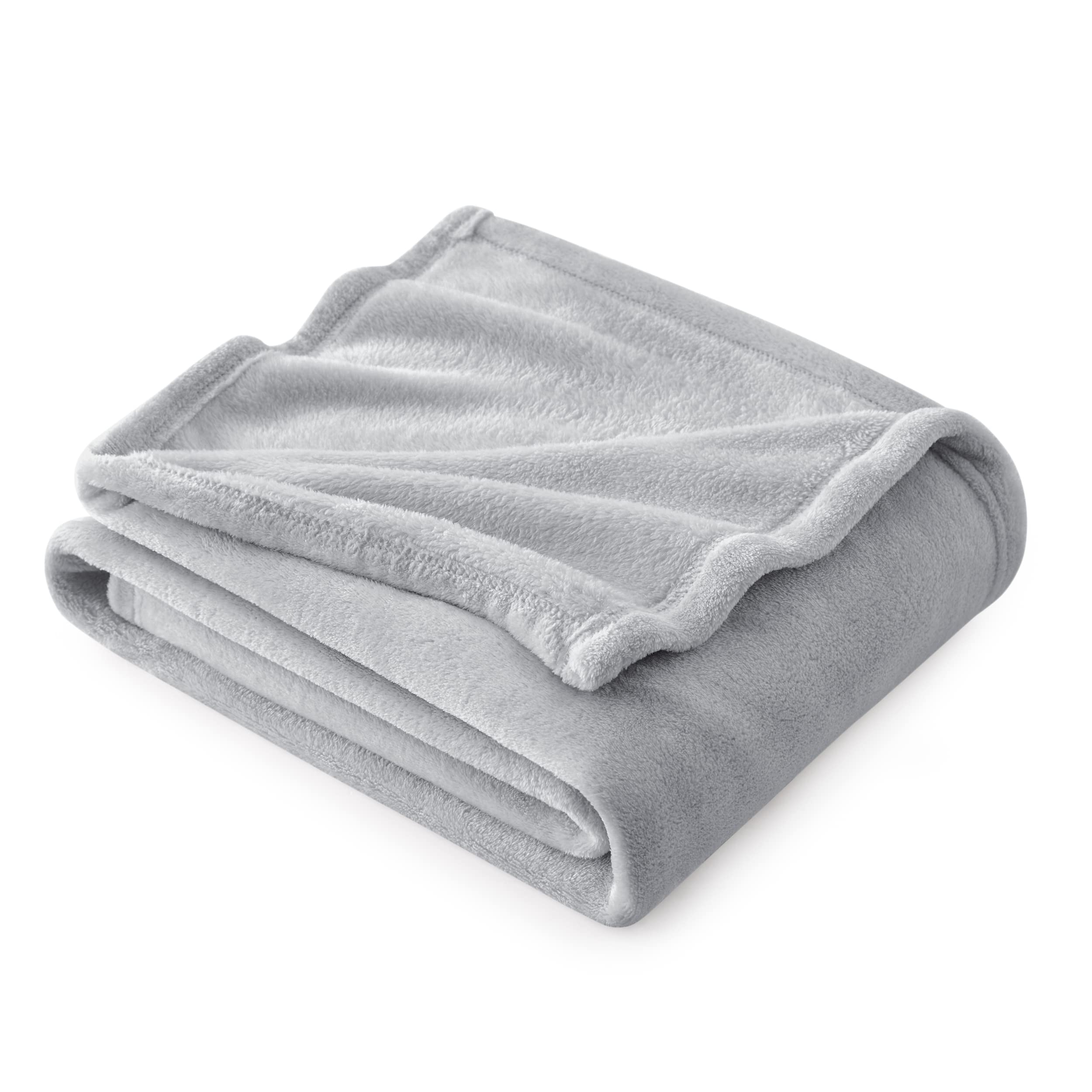 Bedsure Fleece Throw Blanket 50x60 Inches - Ultra Soft Lightweight Microfiber Blanket for Couch, Sofa, Bed, Travel & Camping - Cozy Grey Blanket Perfect for Lounging, Movie Nights and Outdoor Adventures