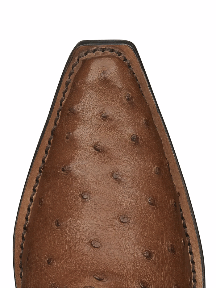 Lucchese M5603.S54 Women's Augusta Ostrich Vamp Boots in Camel Tan - Stylish Cowgirl Boots for Western Fashion, Rodeo & Country Events
