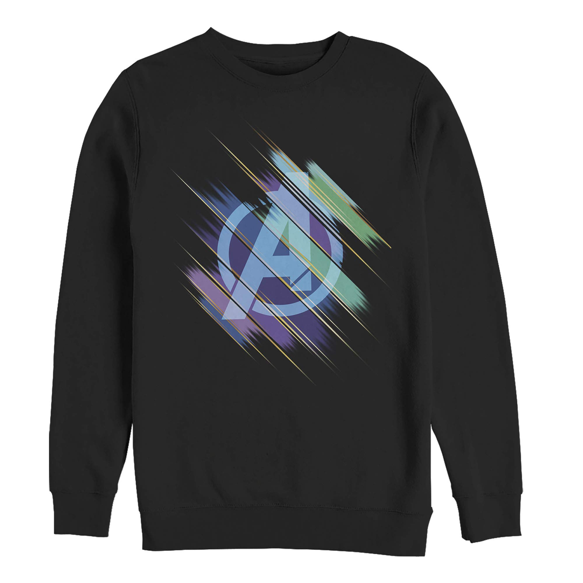 Marvel Avengers: Endgame Logo Glitch Streaks Men's Pullover Sweatshirt | Official Licensed Graphic Hoodie for Marvel Fans | Perfect for Cosplay, Movie Nights & Superhero Themed Parties