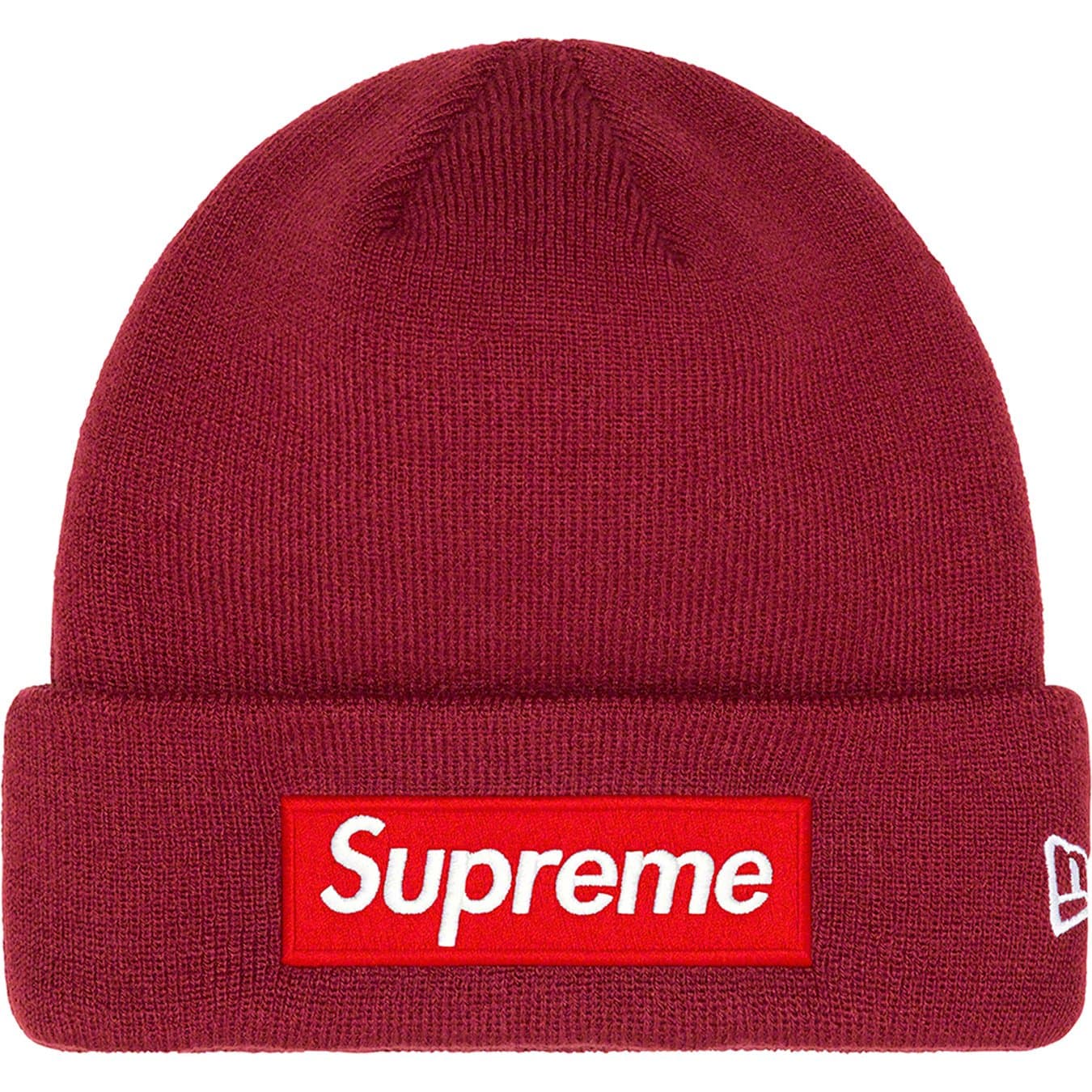 Supreme x New Era Box Logo Beanie - Cardinal Red Winter Hat for Men & Women - Perfect for Cold Weather, Streetwear Fashion & Urban Outfits