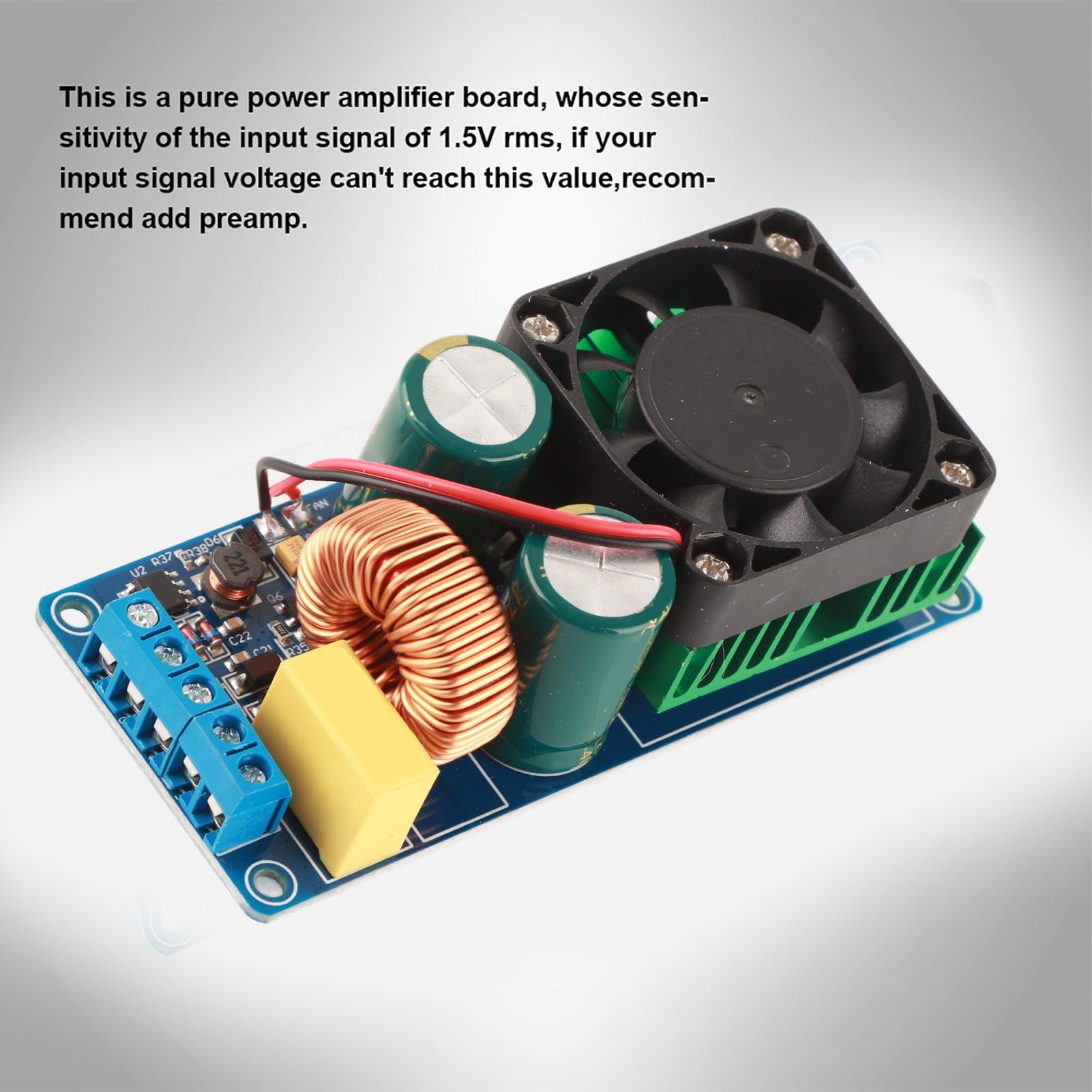 High Power Mono Digital Amplifier Board with Over Temperature Protection - 4-8Ω / 10-18inch Speaker Compatible - Perfect for Home Audio, DIY Projects, and Professional Sound Systems