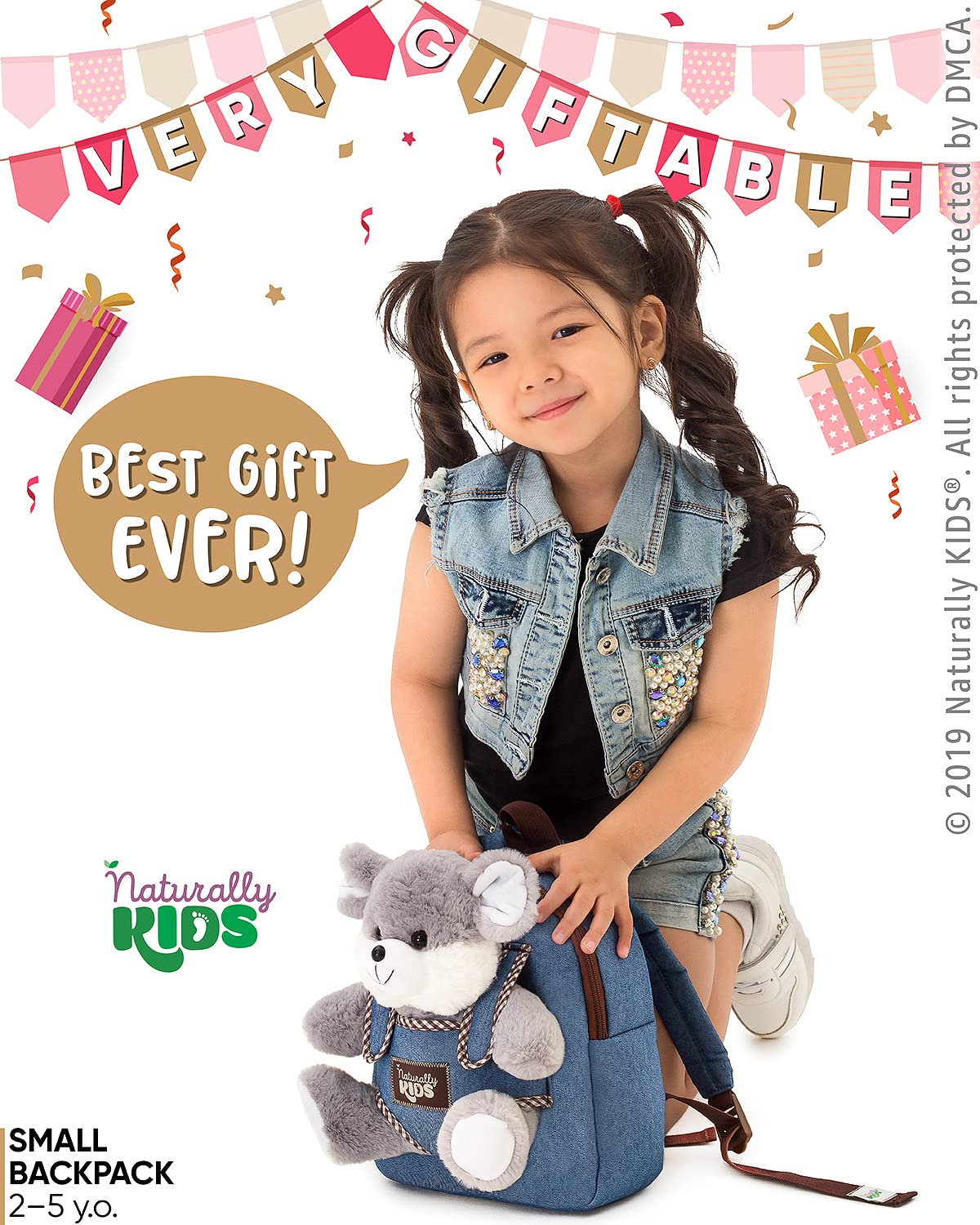 Adorable Mouse Backpack for Kids 3-5 Years Old - Cute Toddler Stuffed Animal Toy & School Bag Gift for Boys & Girls - Perfect for Preschool, Daycare, Travel & Birthday Presents