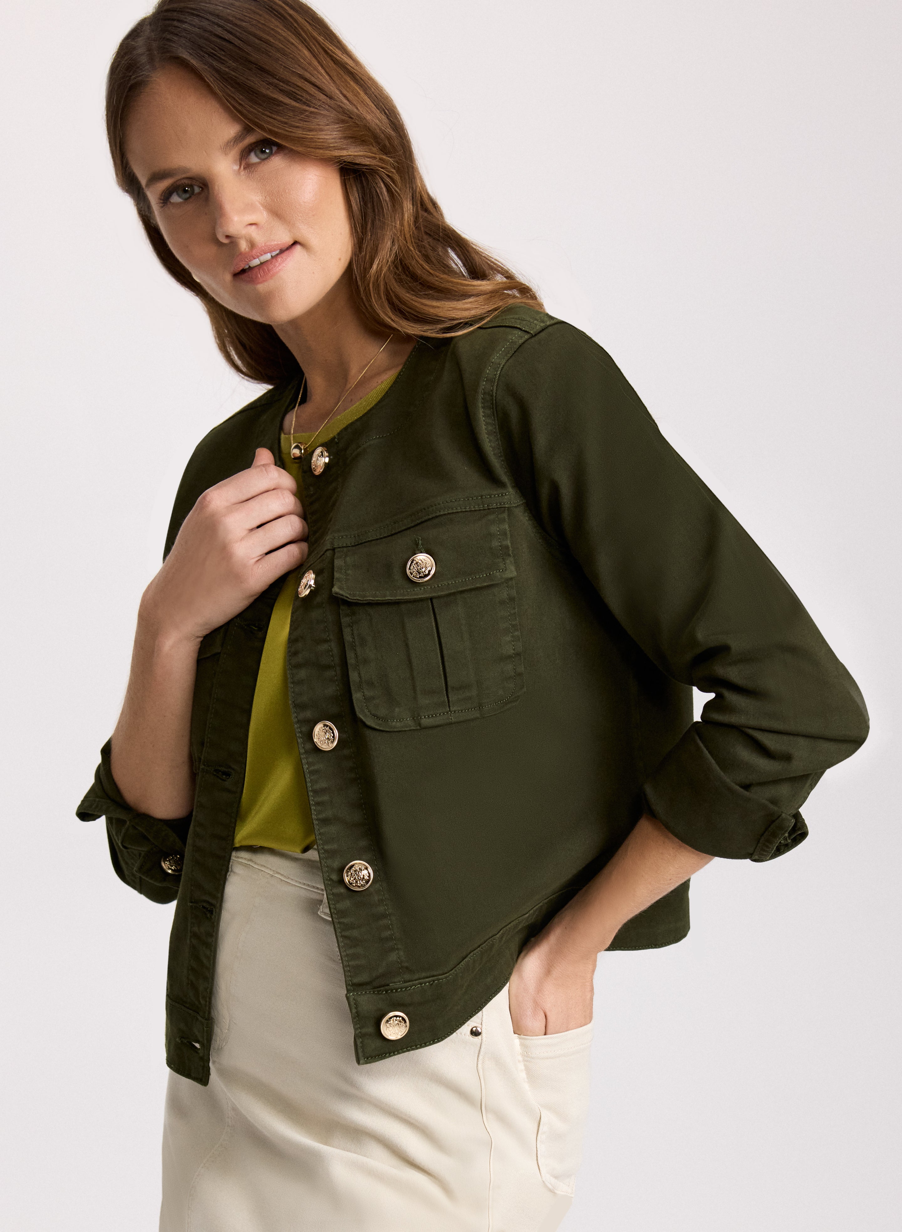 Men's Cargo Pocket Denim Jacket - Stylish Workwear & Outdoor Utility Jacket for Hiking, Camping & Casual Wear