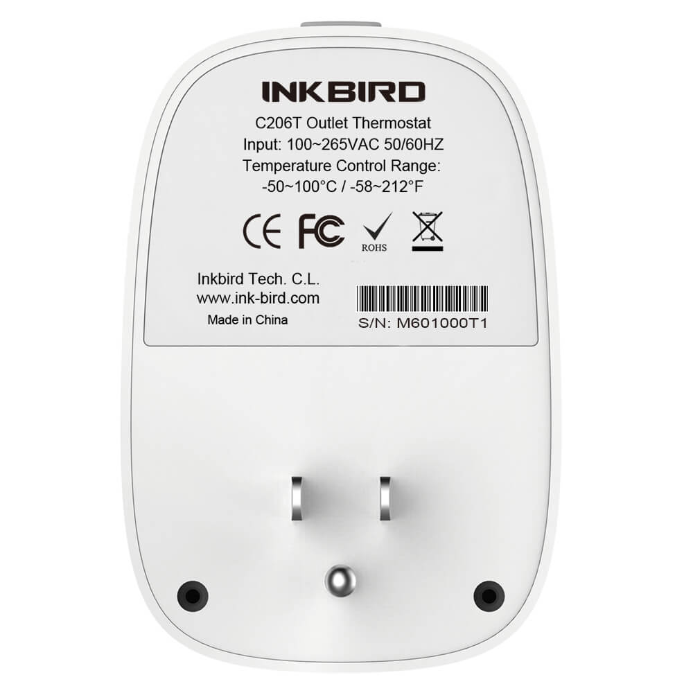 Digital Temperature Controller C206T - Precise Thermostat for Homebrew, Aquarium & HVAC Systems - Perfect for Home, Lab & Industrial Use