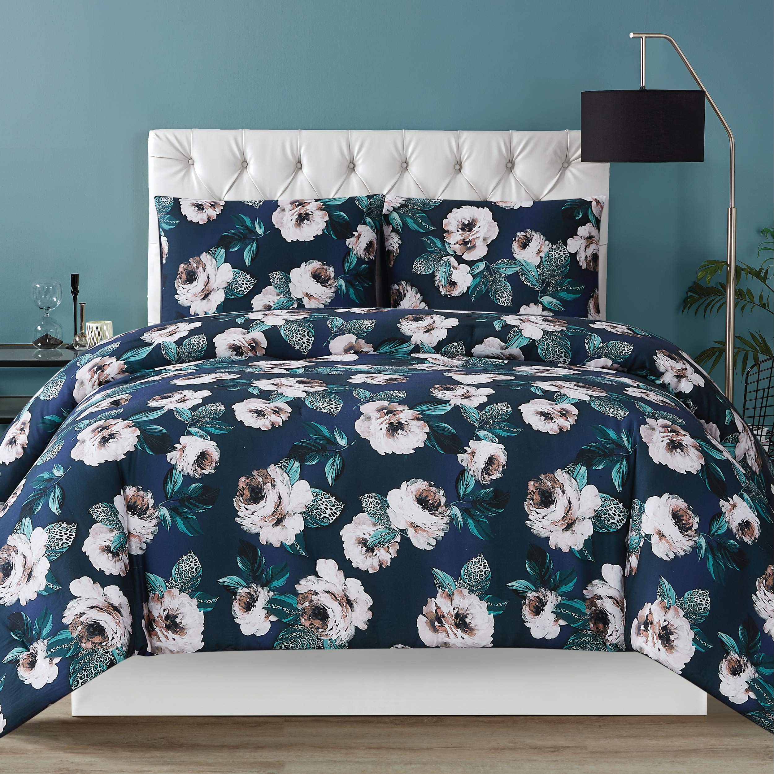 Christian Siriano 2019 Fall Floral Comforter Set - Twin XL Size, Mags Floral Pattern - Cozy Bedding for Dorm Rooms, Guest Bedrooms & Seasonal Home Decor