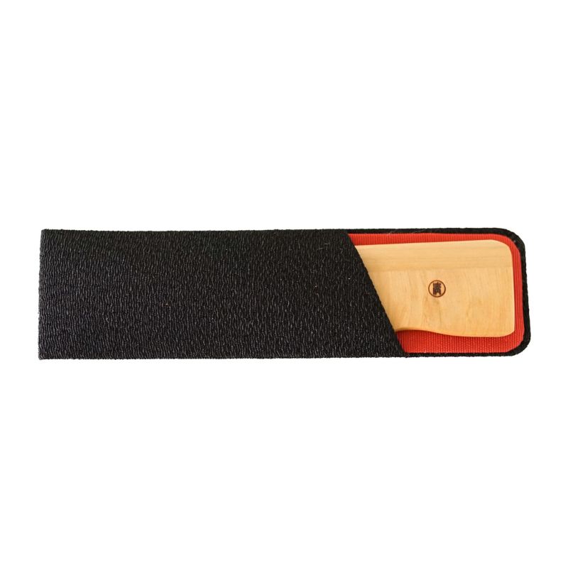 Handmade Kyoto Japanese Akane Madder Wood Comb with Chirimen Crepe Fabric Case - Traditional Hair Accessory for Women, Bridal, Cosplay & Kimono Styling